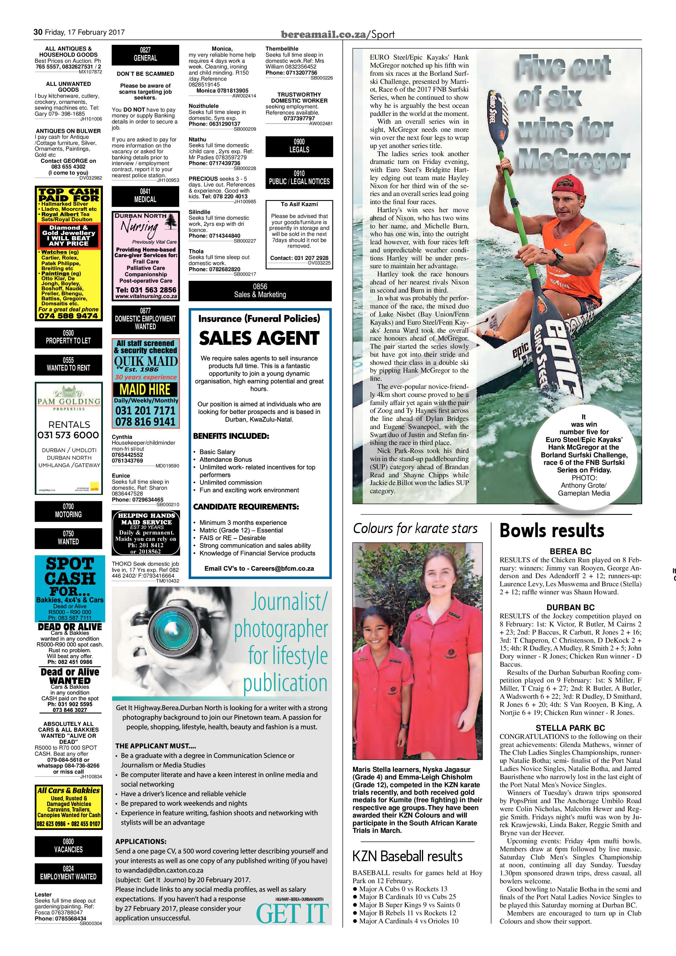 Berea Mail 17 February 2017 page 30