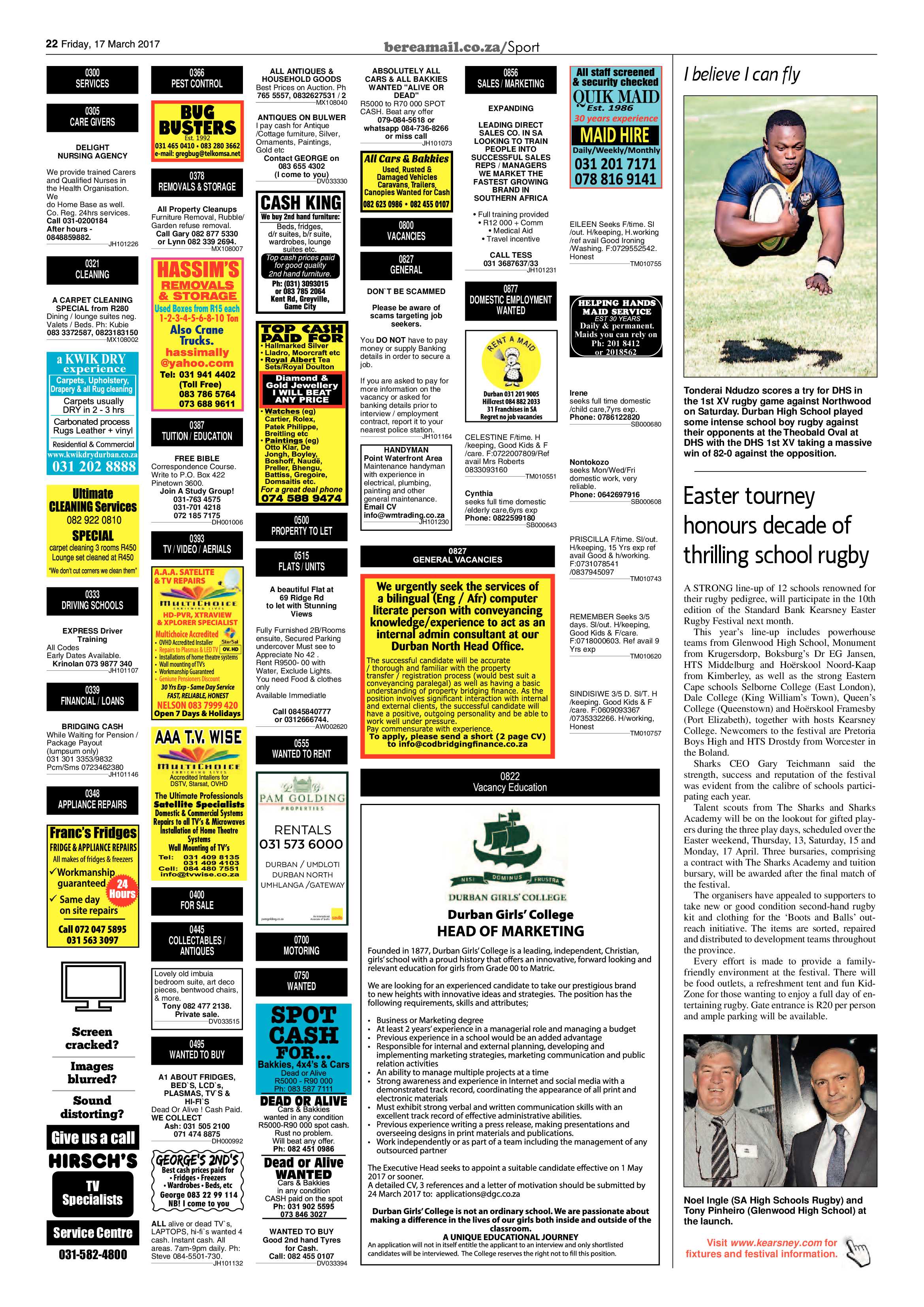 Berea Mail 17 March 2017 page 22