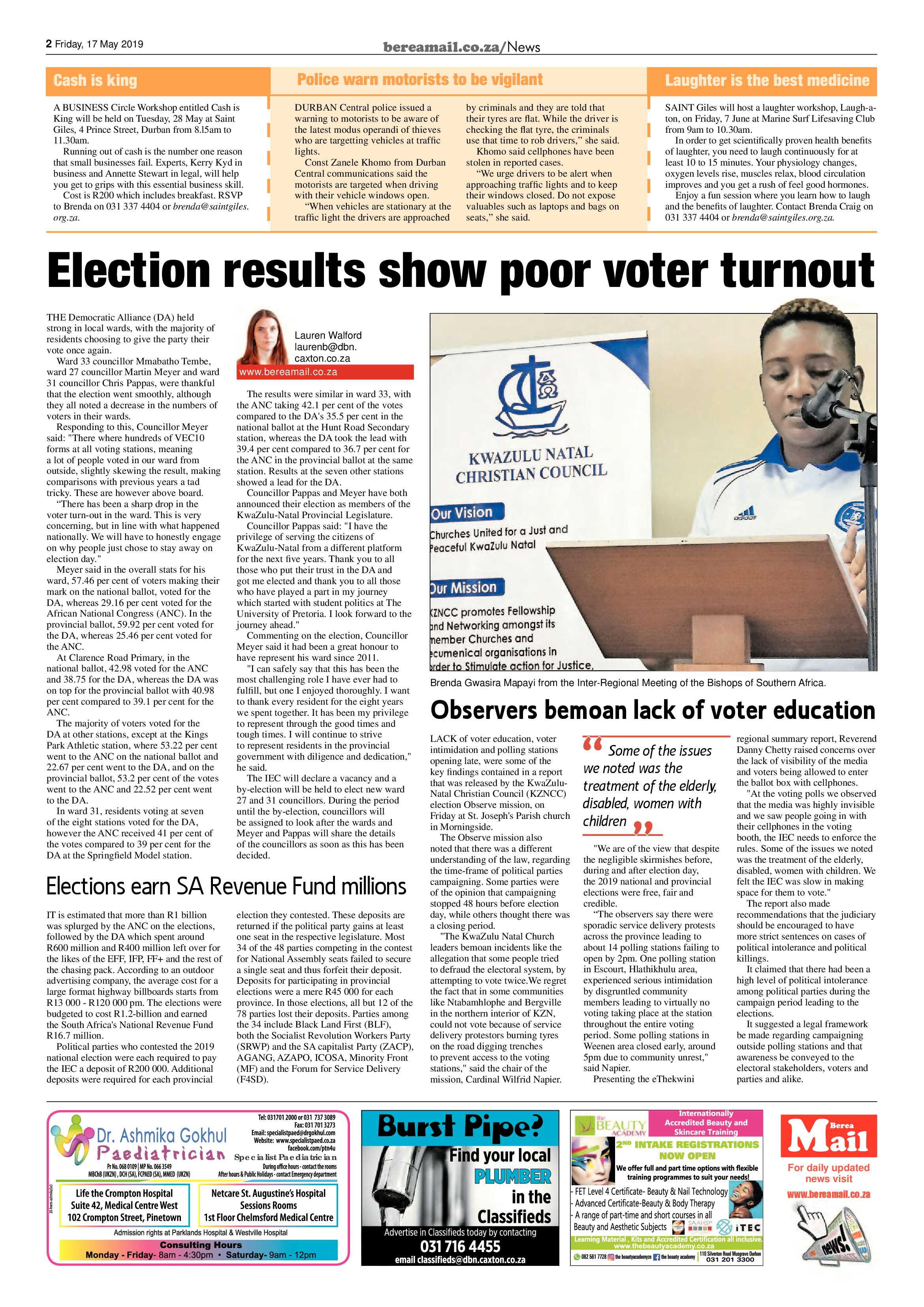 Berea Mail 17 May 2019 page 2