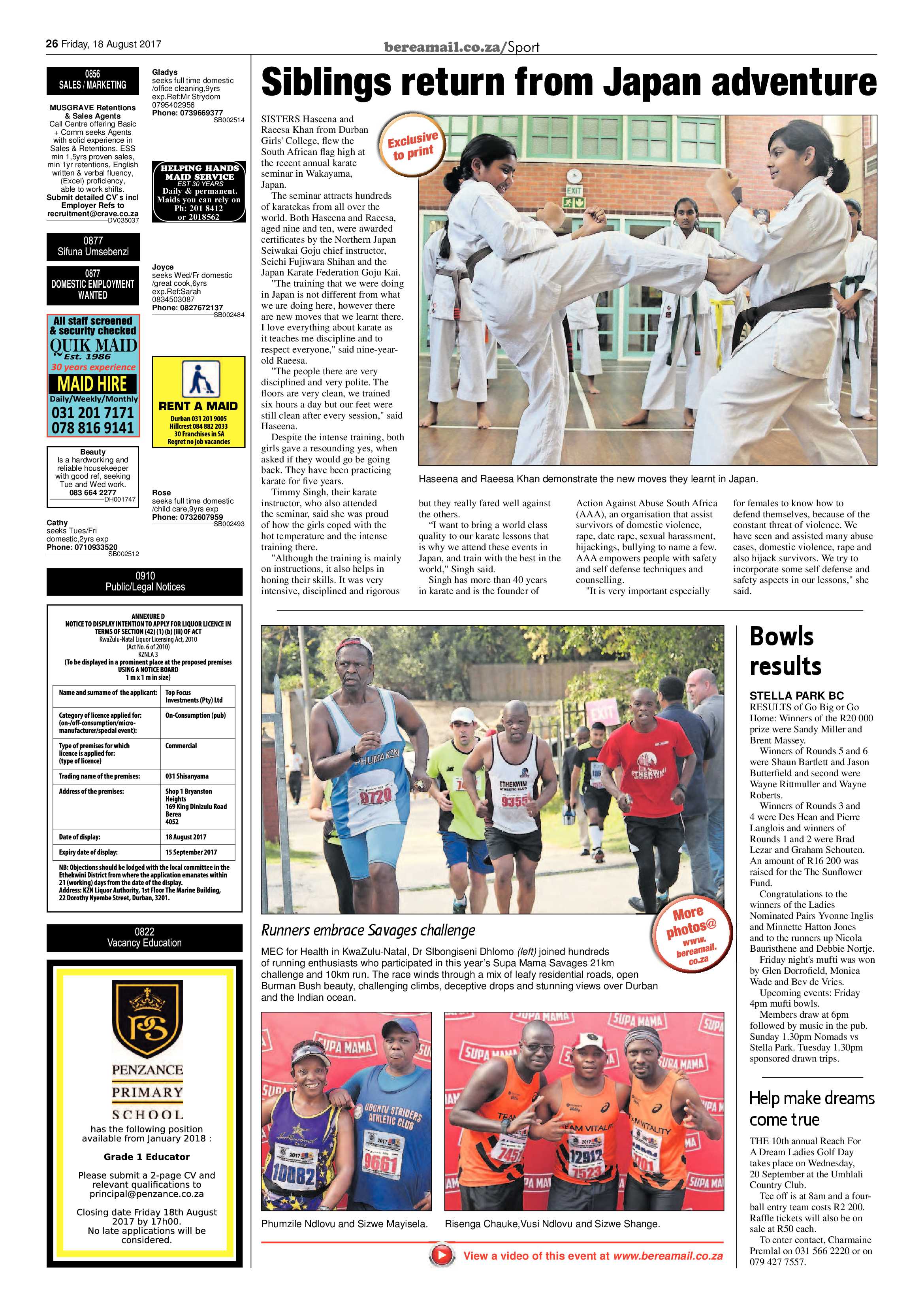 Berea Mail 18 August 2017 page 26