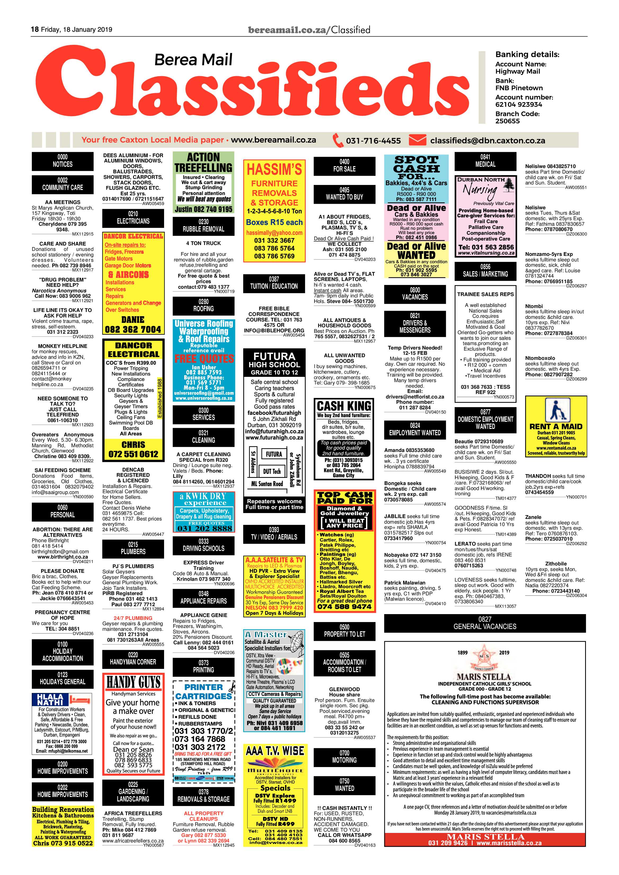 Berea Mail 18 January 2019 page 18