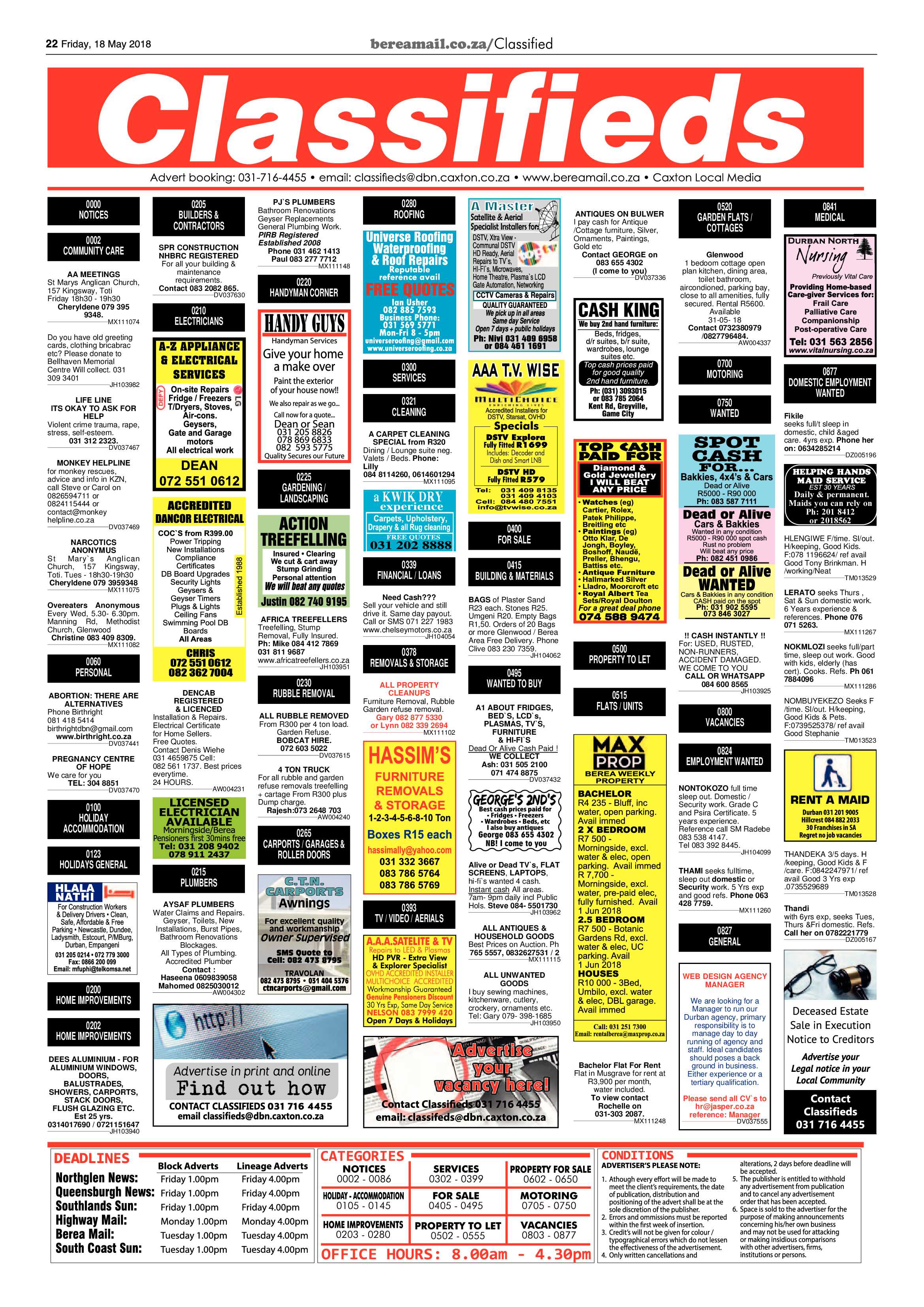 Berea Mail 18 May 2018 page 22