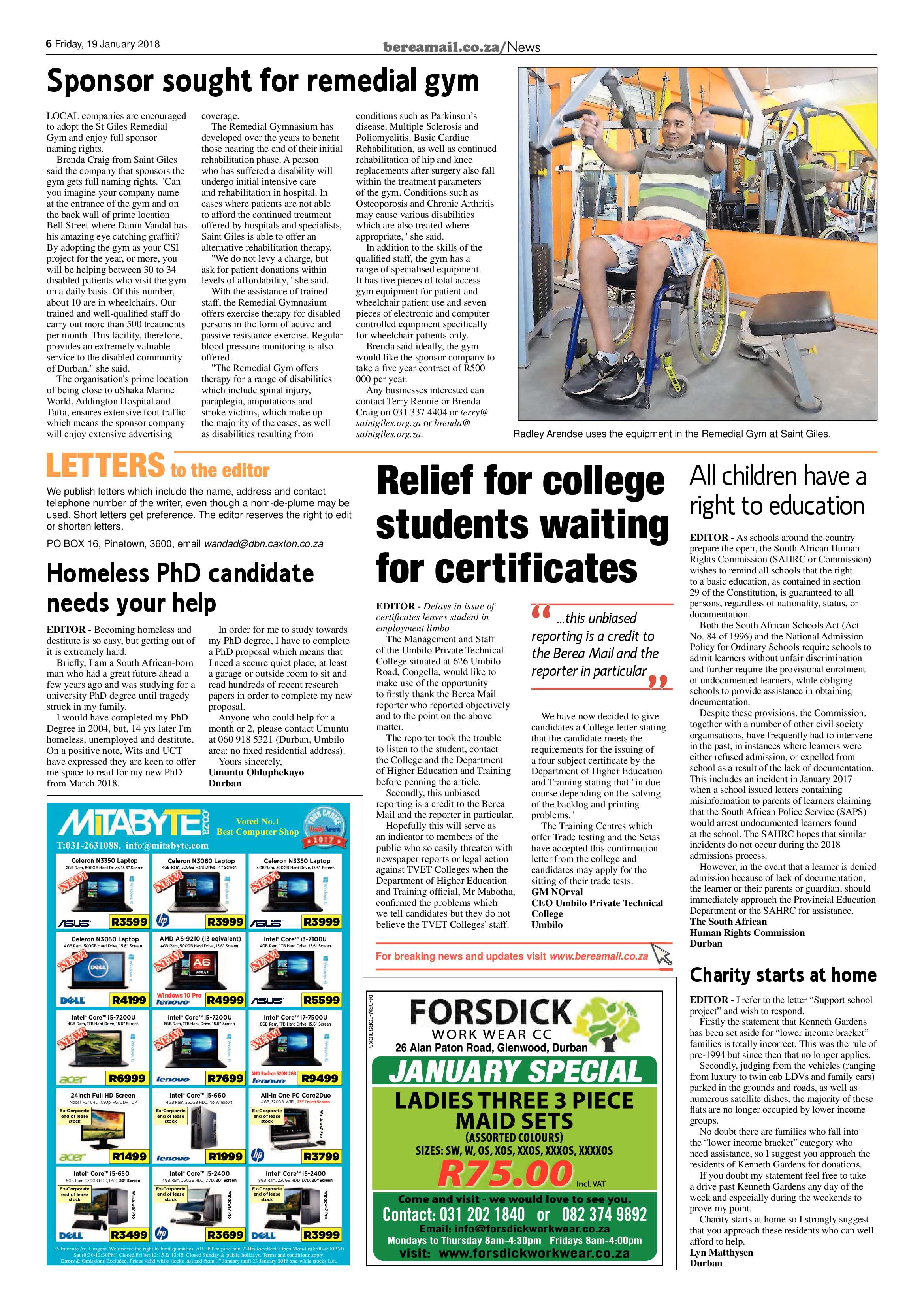 Berea Mail 19 January 2018 page 6