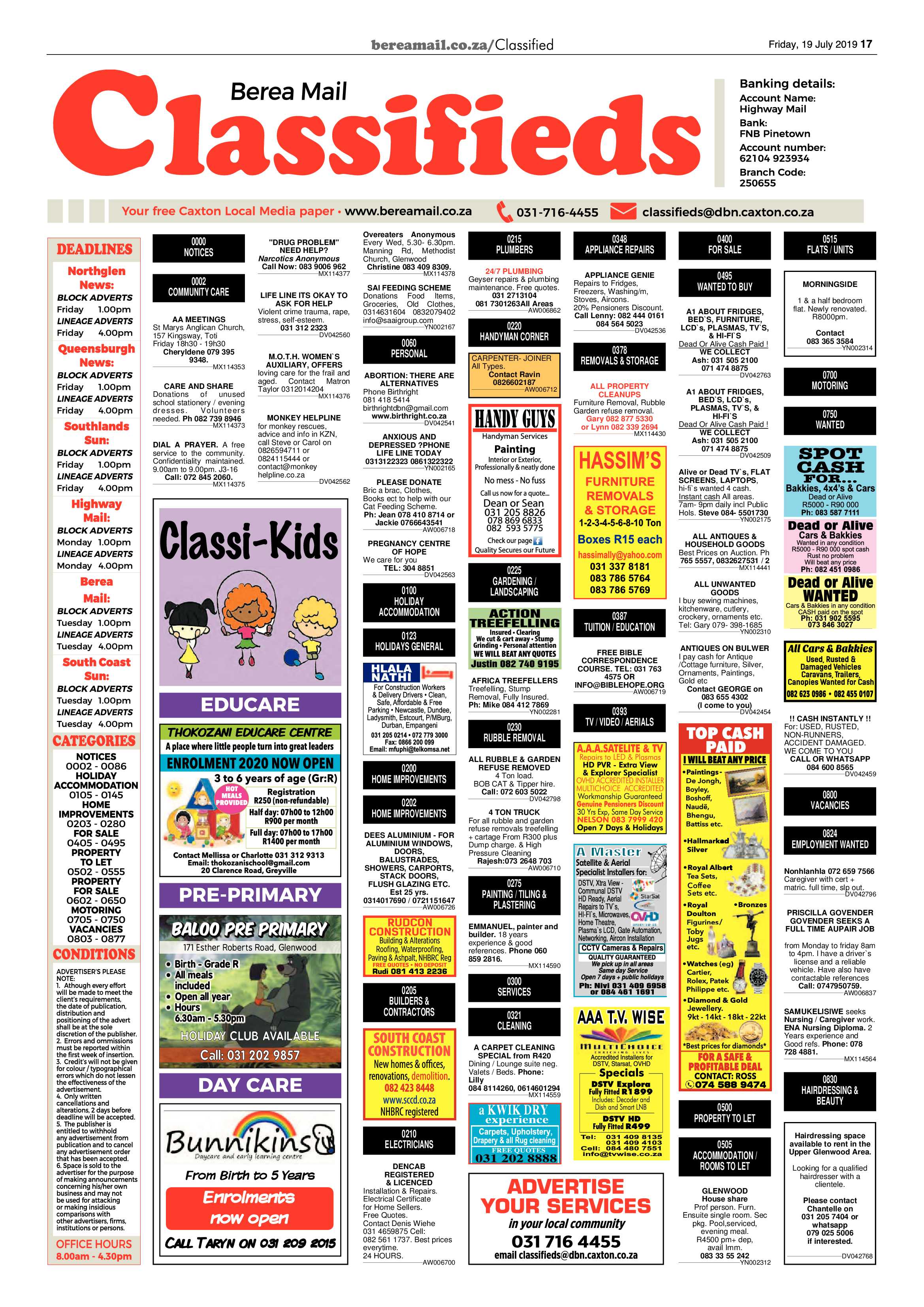 Berea Mail 19 July 2019 page 17