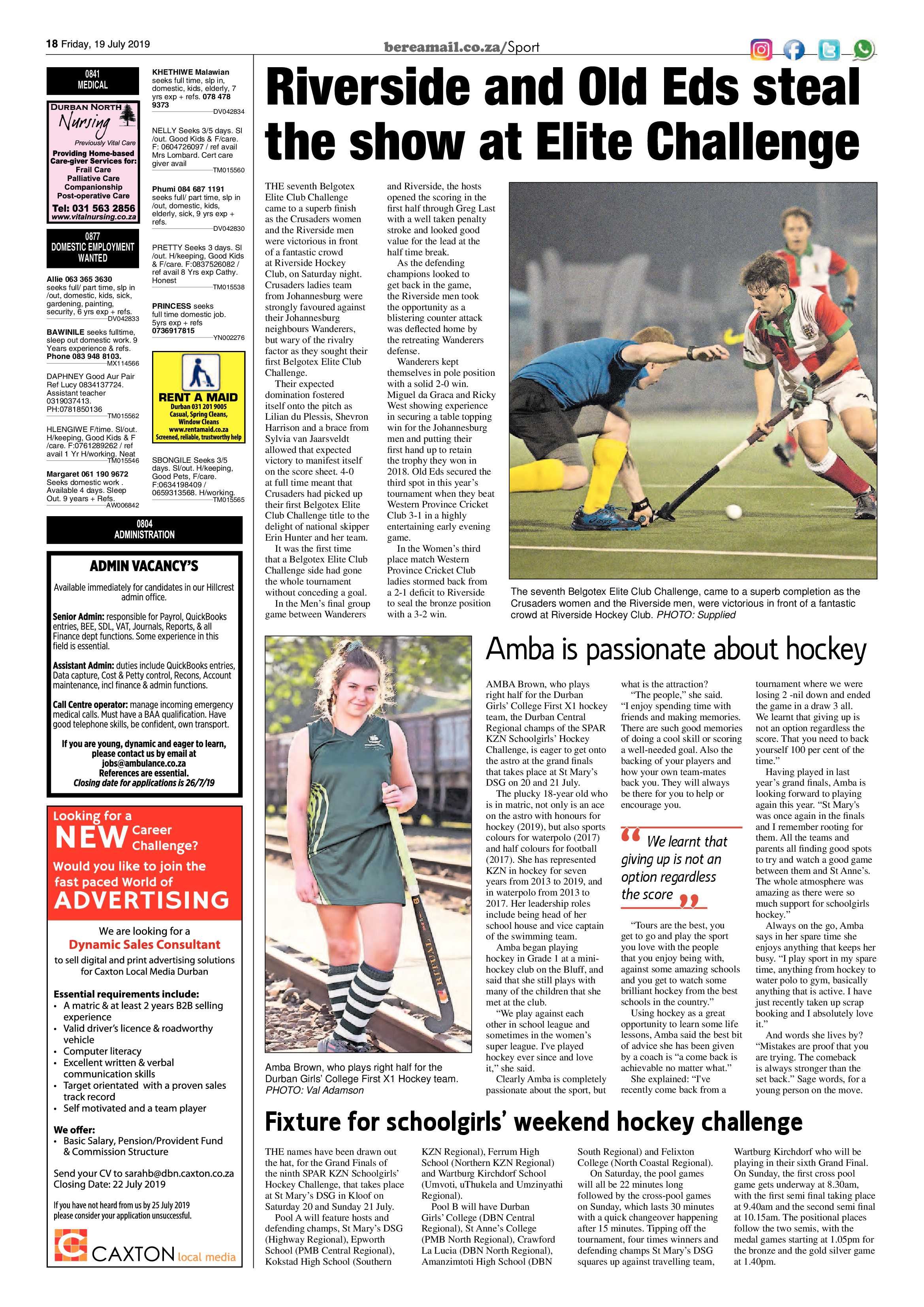 Berea Mail 19 July 2019 page 18