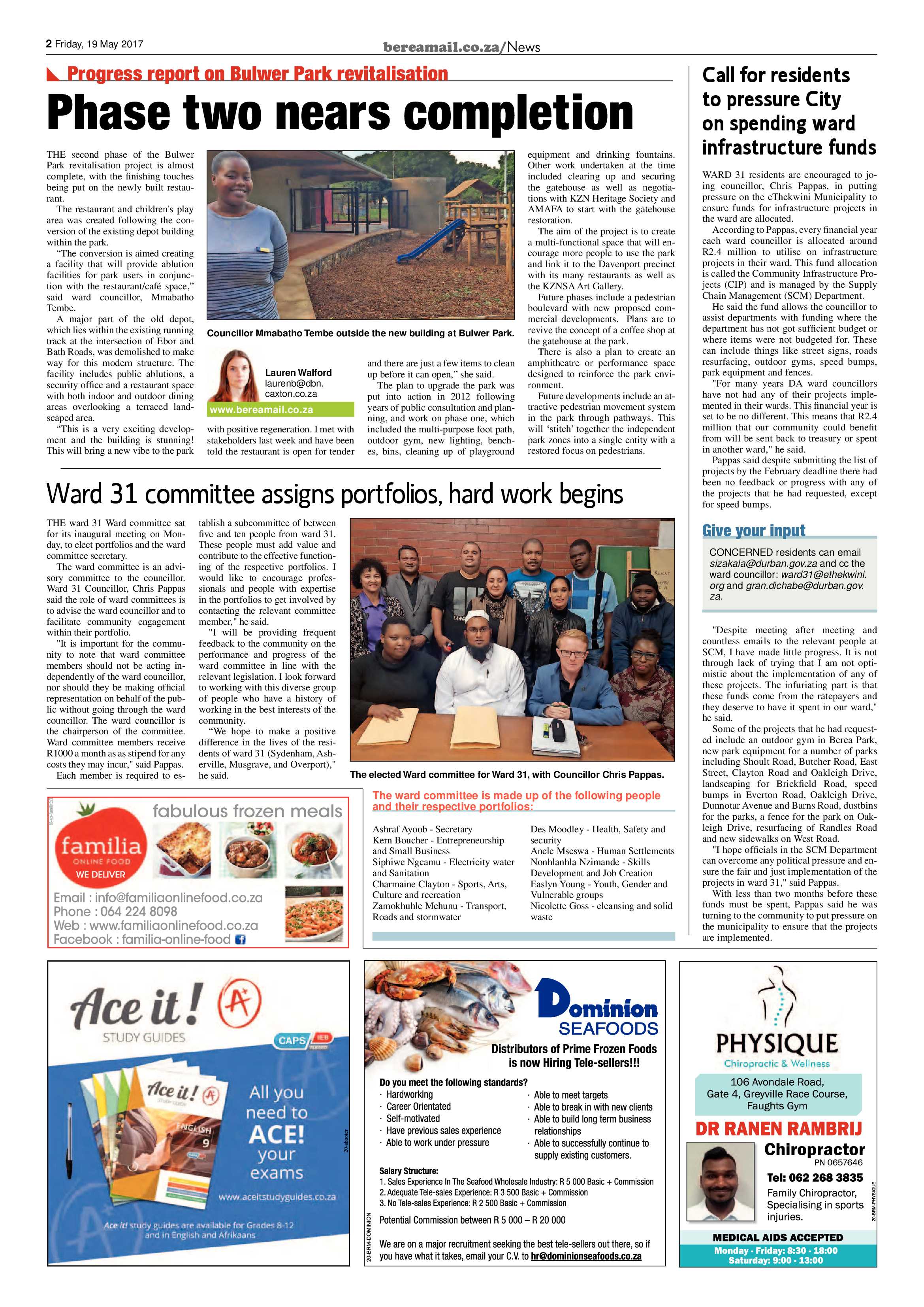 Berea Mail 19 May 2017 page 2