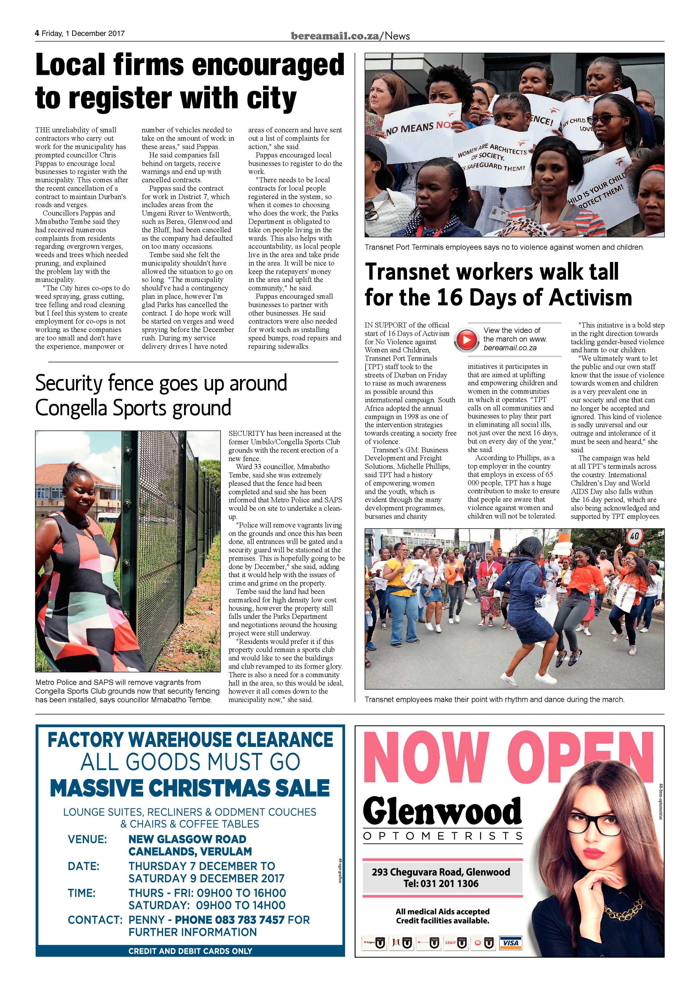 Berea Mail 1 December 2017 page 4