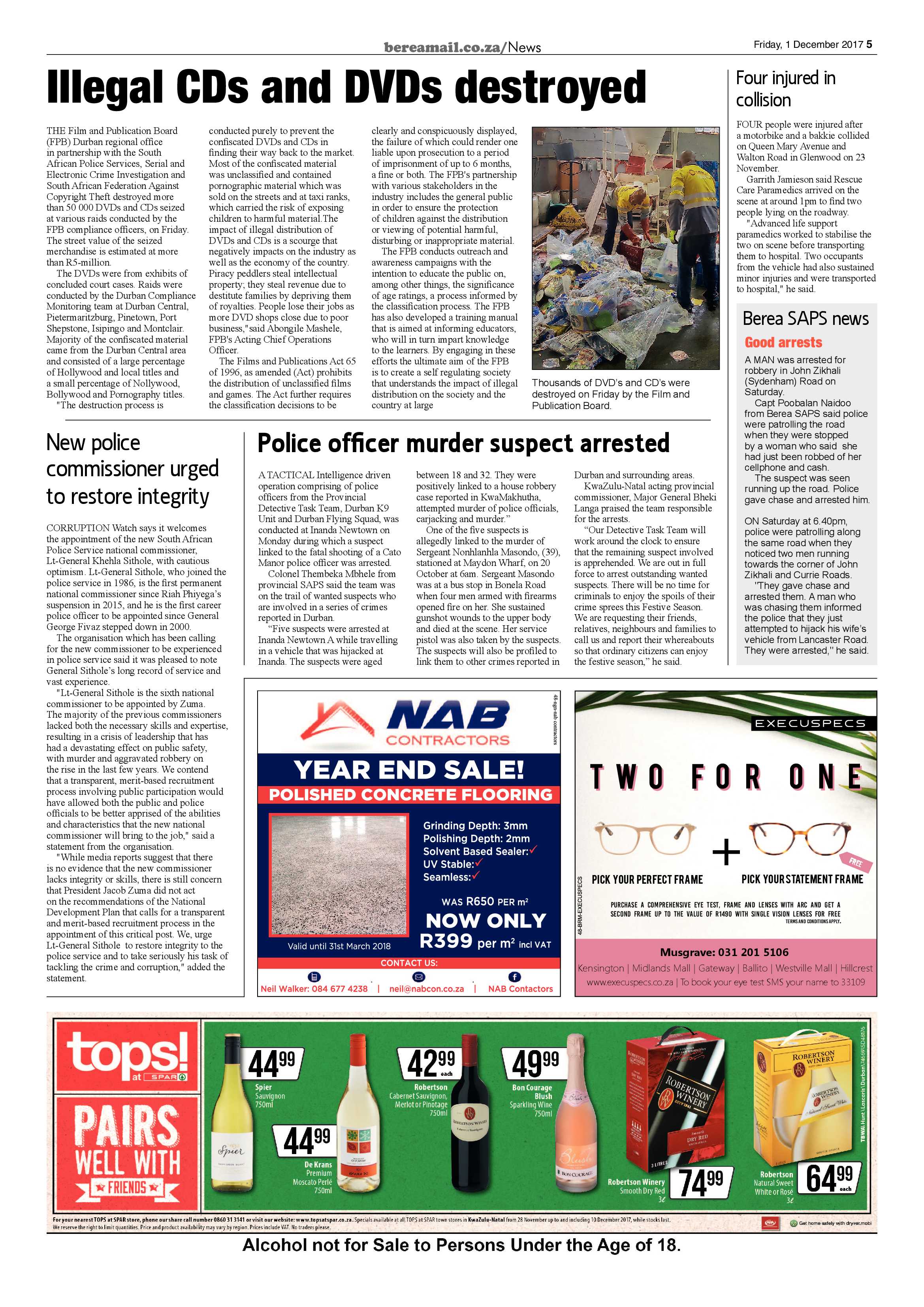 Berea Mail 1 December 2017 page 5