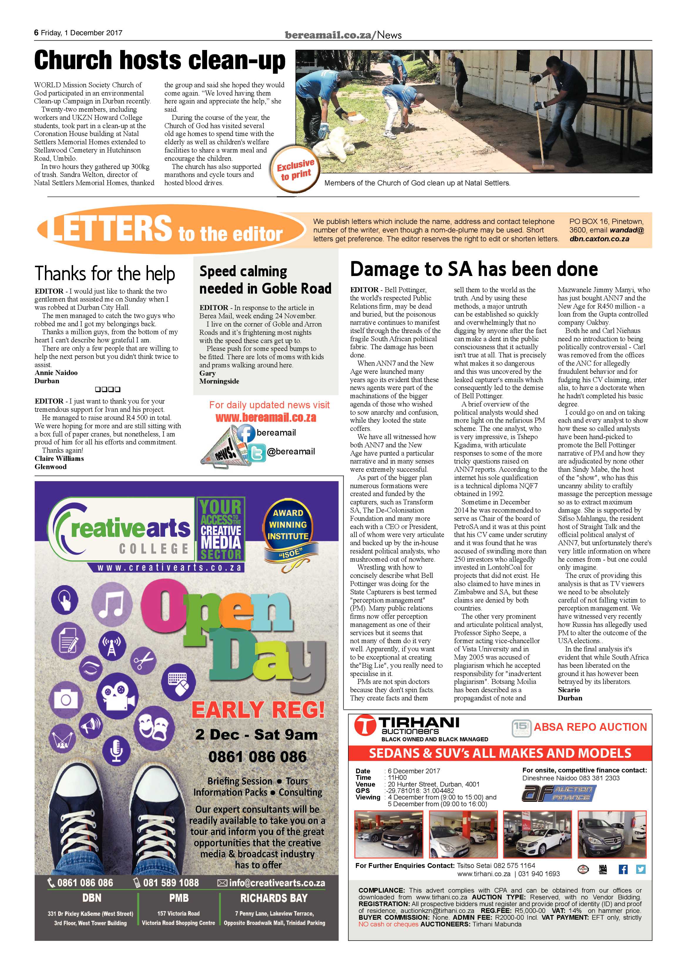 Berea Mail 1 December 2017 page 6