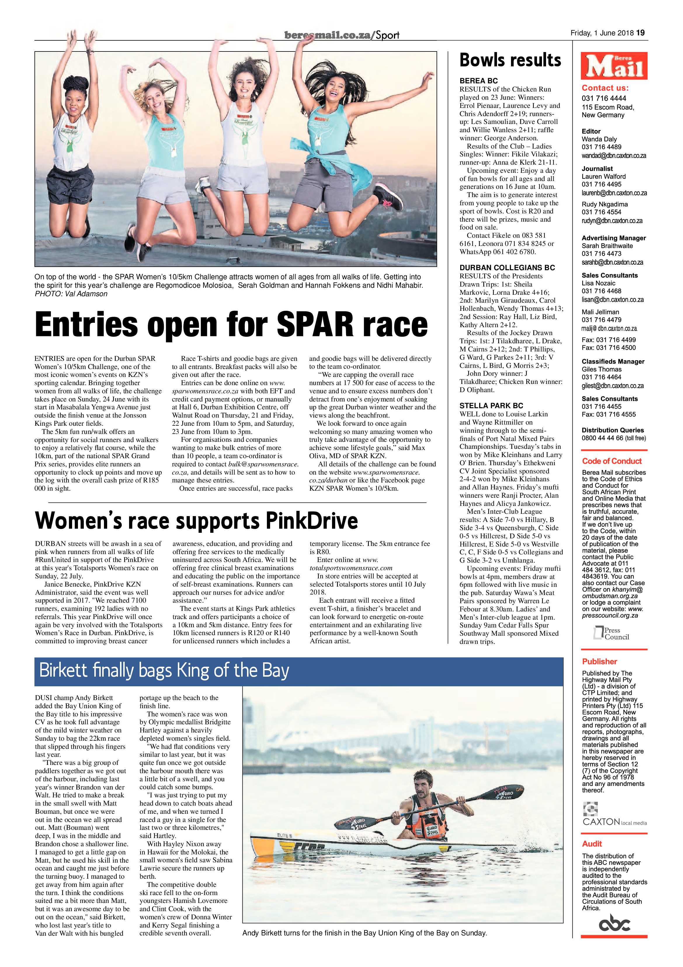 Berea Mail 1 June 2018 page 19