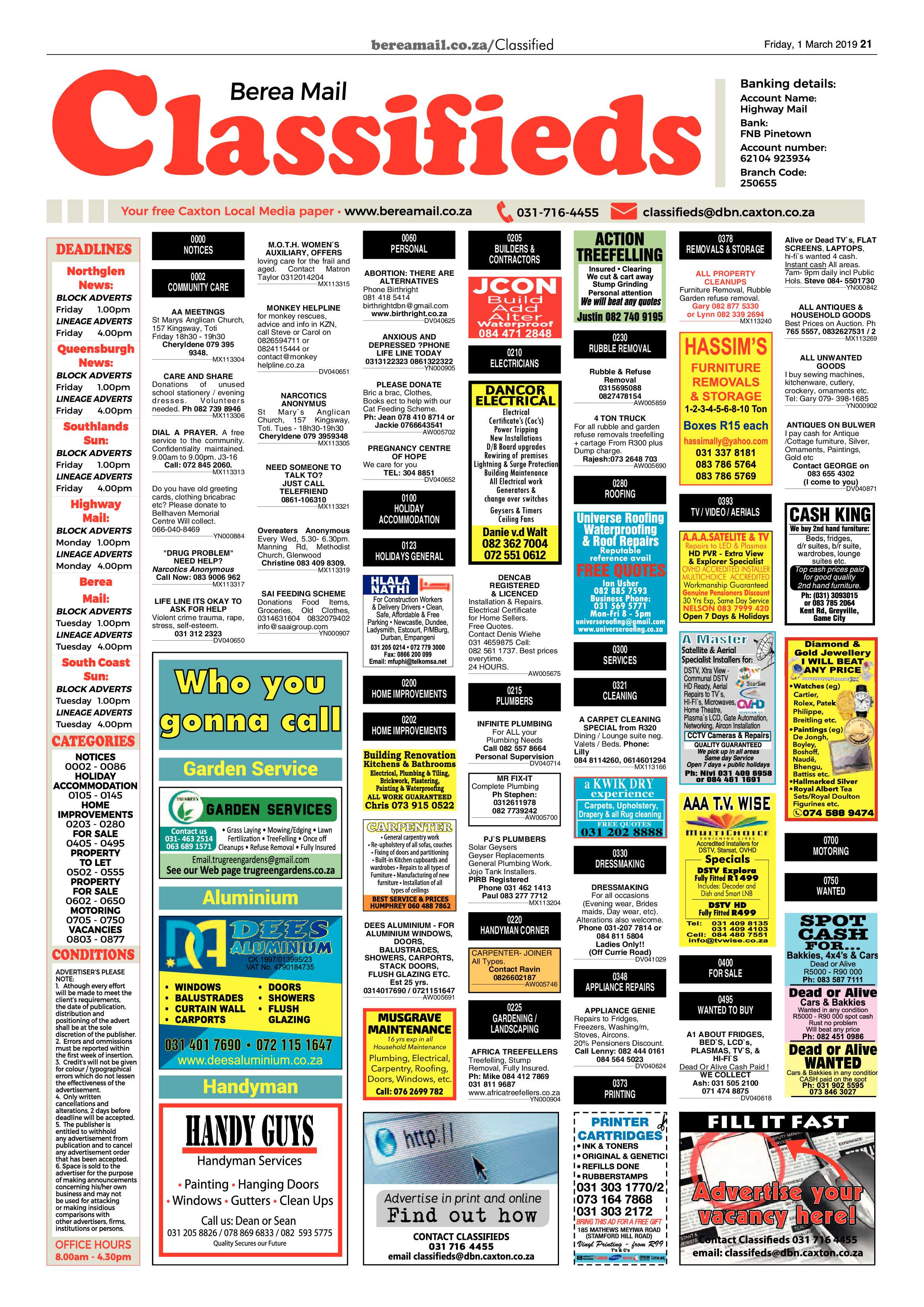 Berea Mail 1 March 2019 page 21