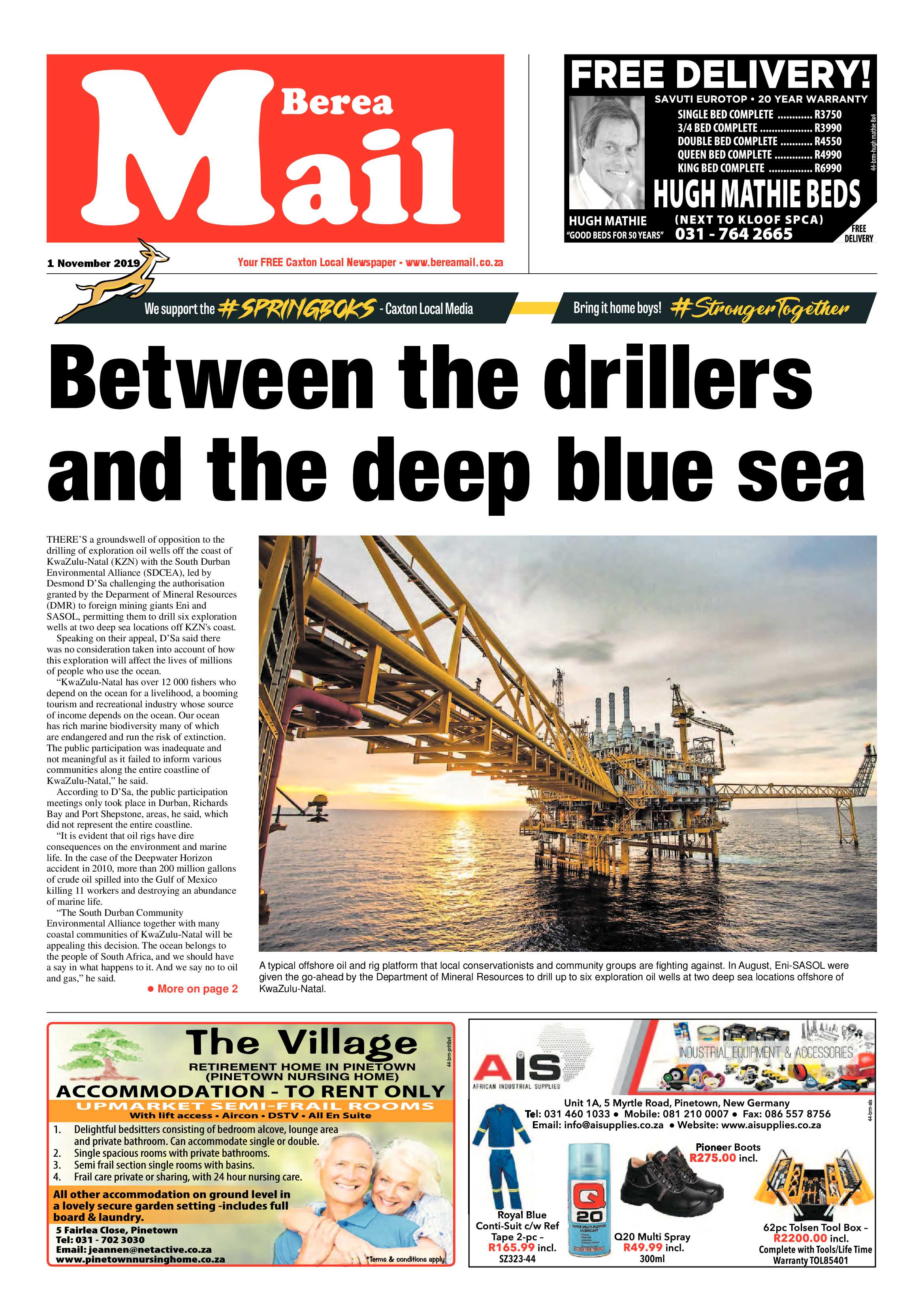 Berea Mail 1 November 2019 page 1