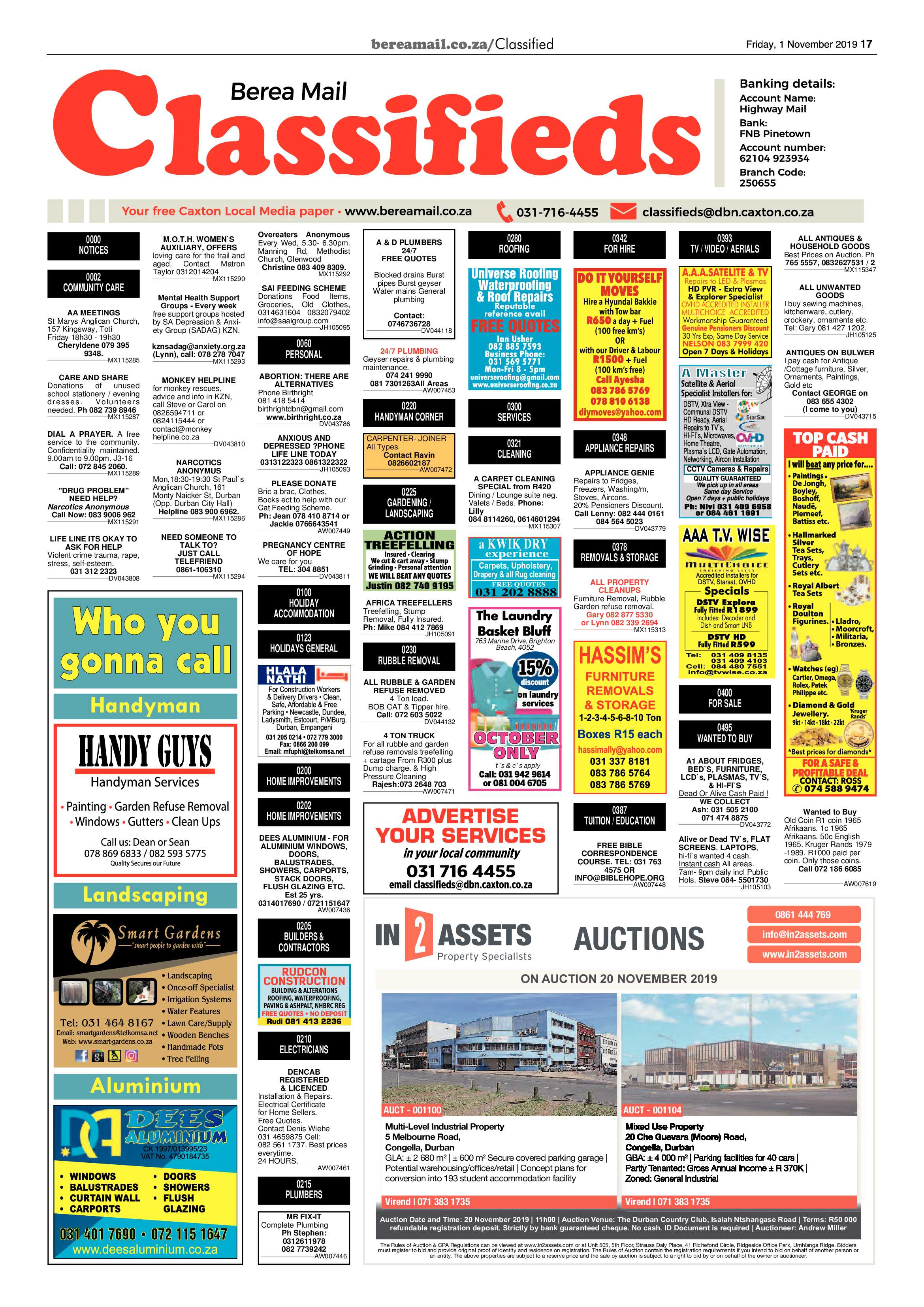 Berea Mail 1 November 2019 page 17