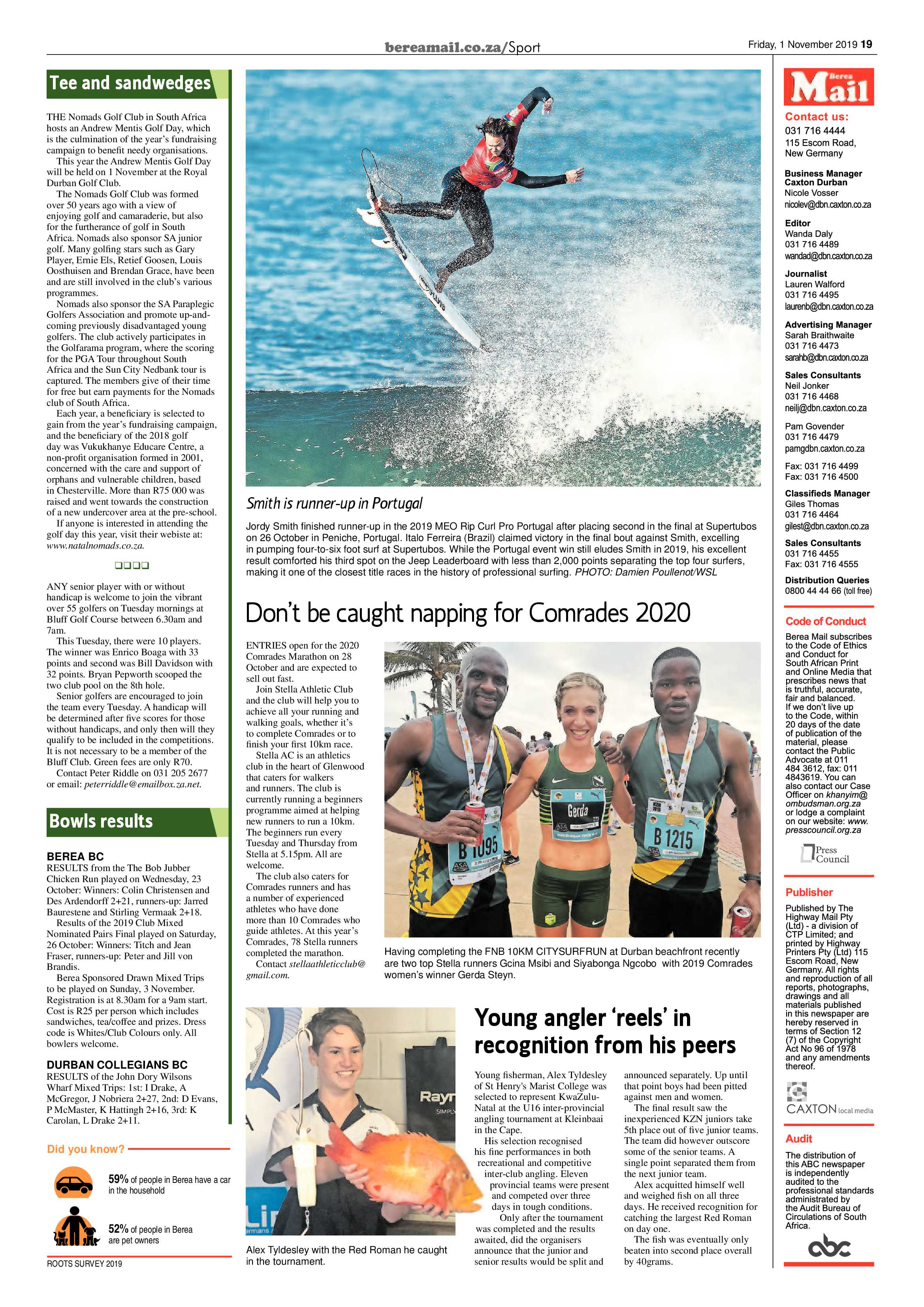 Berea Mail 1 November 2019 page 19
