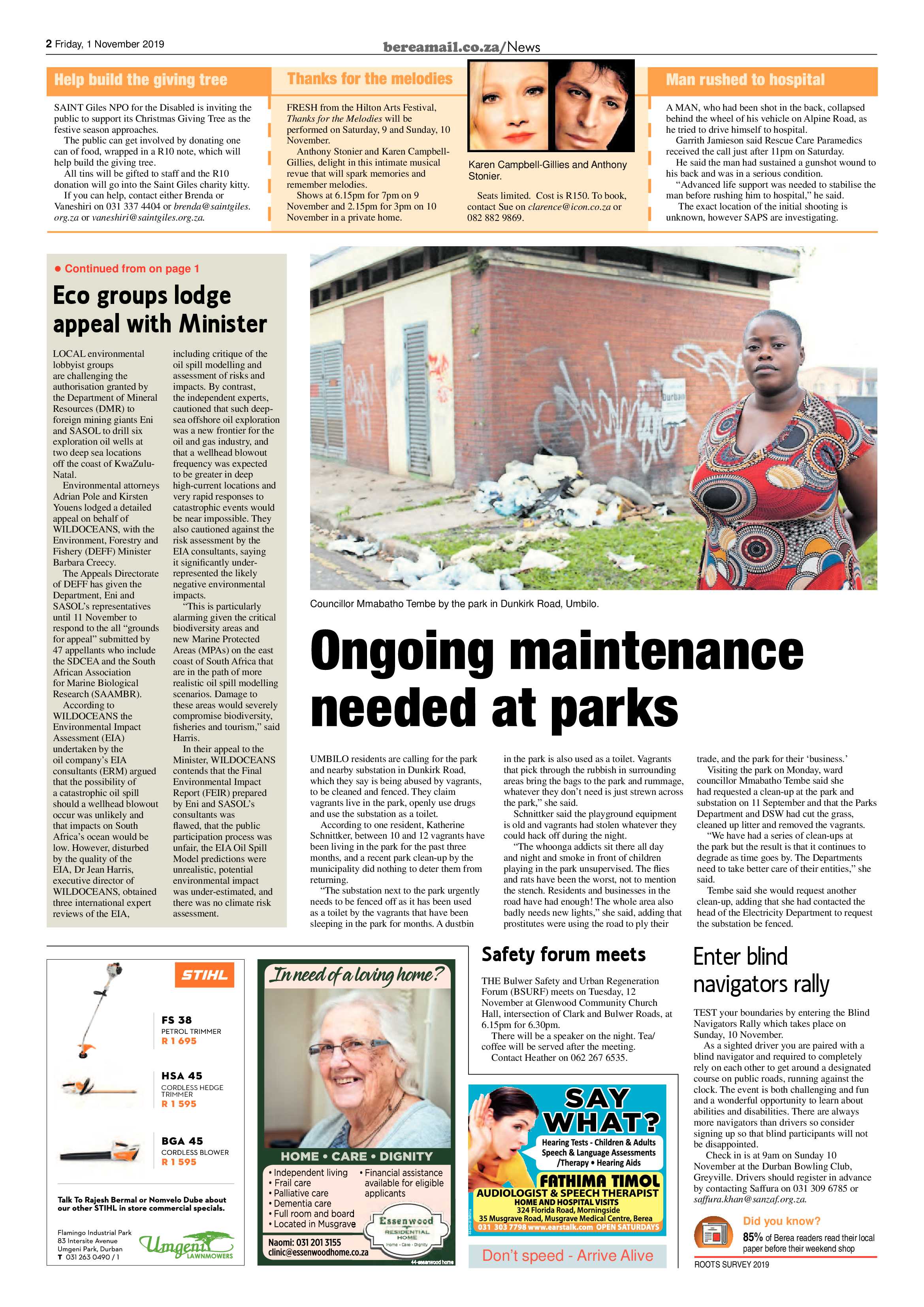 Berea Mail 1 November 2019 page 2