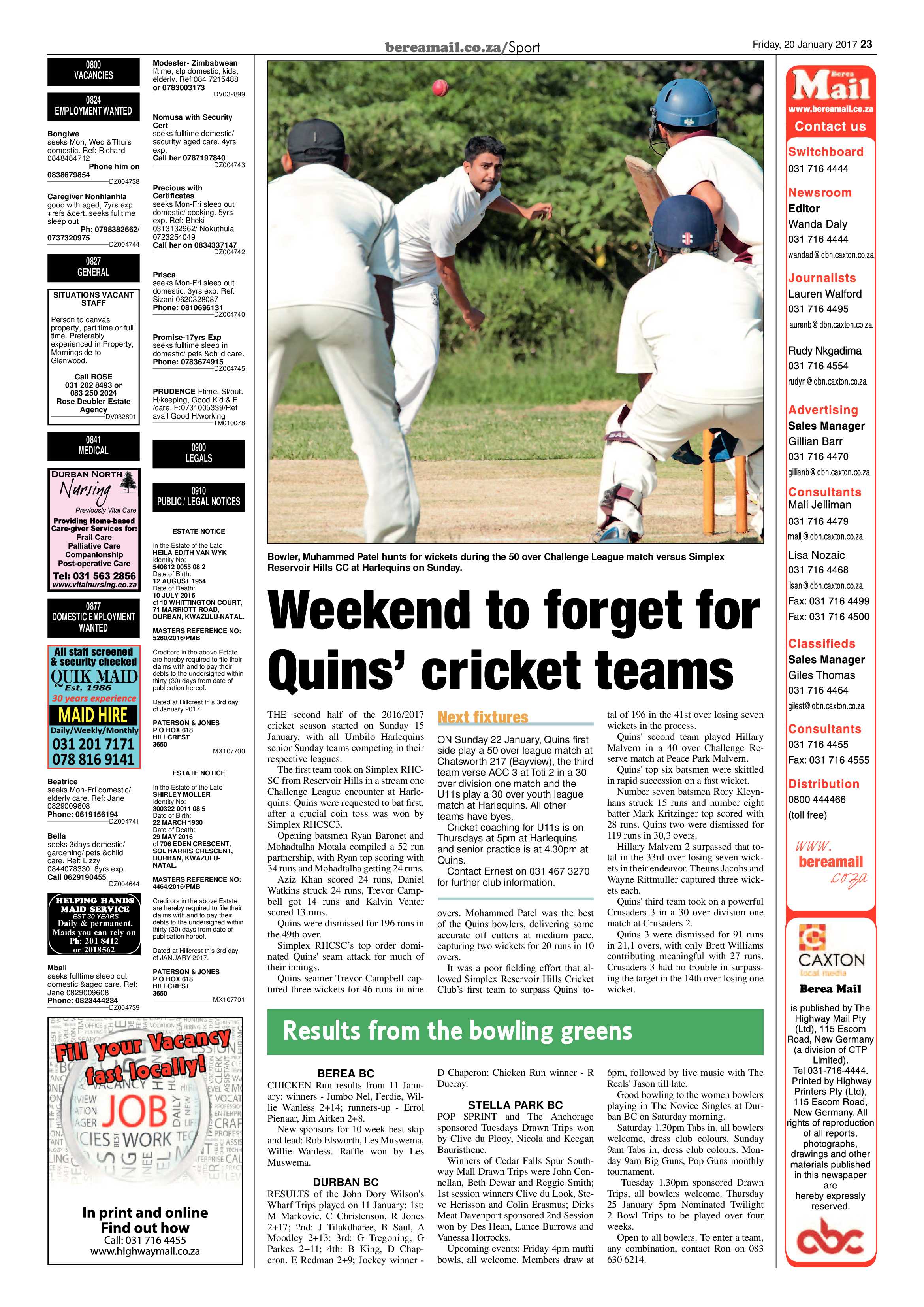 Berea Mail 20 January 2017 page 23