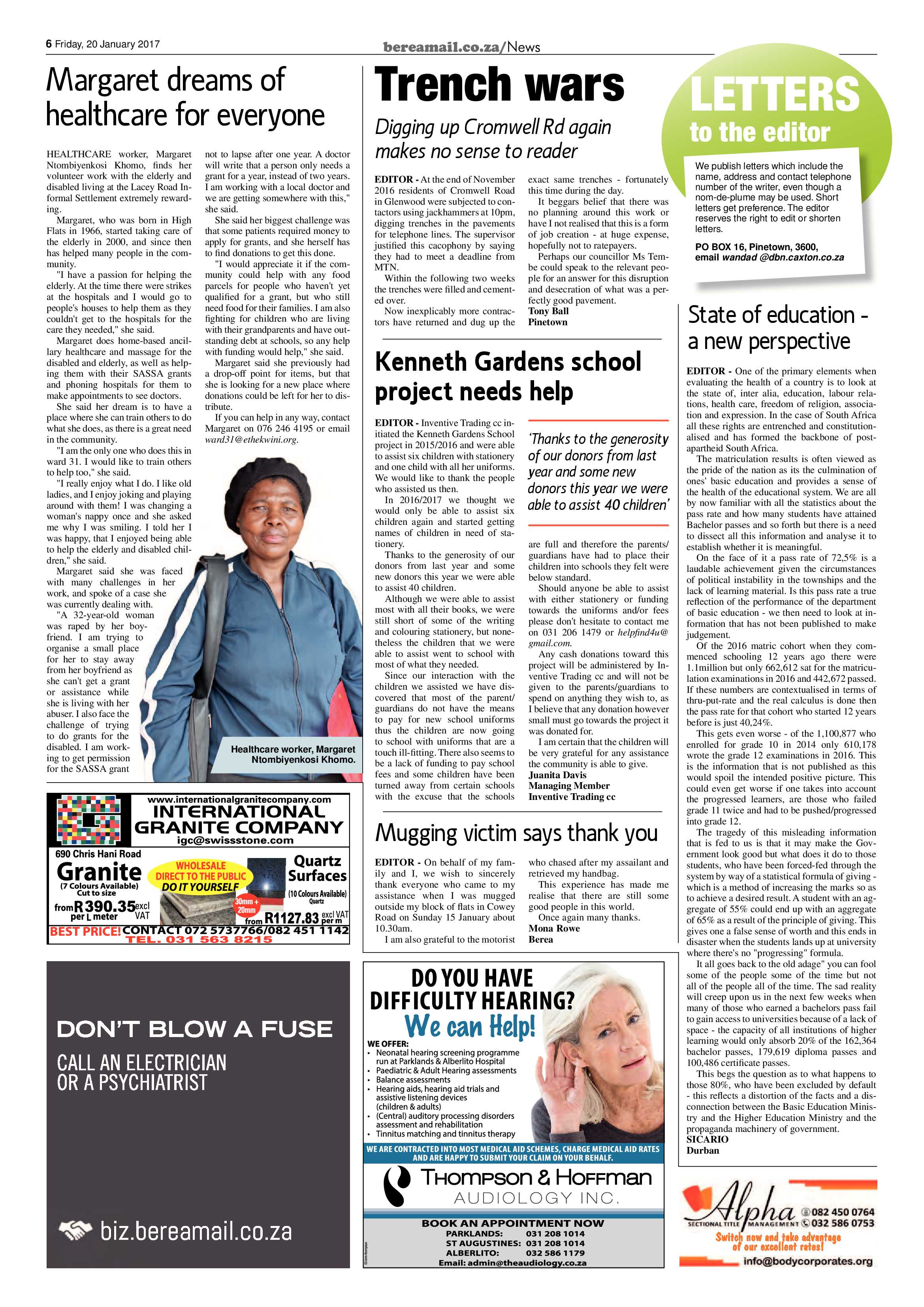 Berea Mail 20 January 2017 page 6