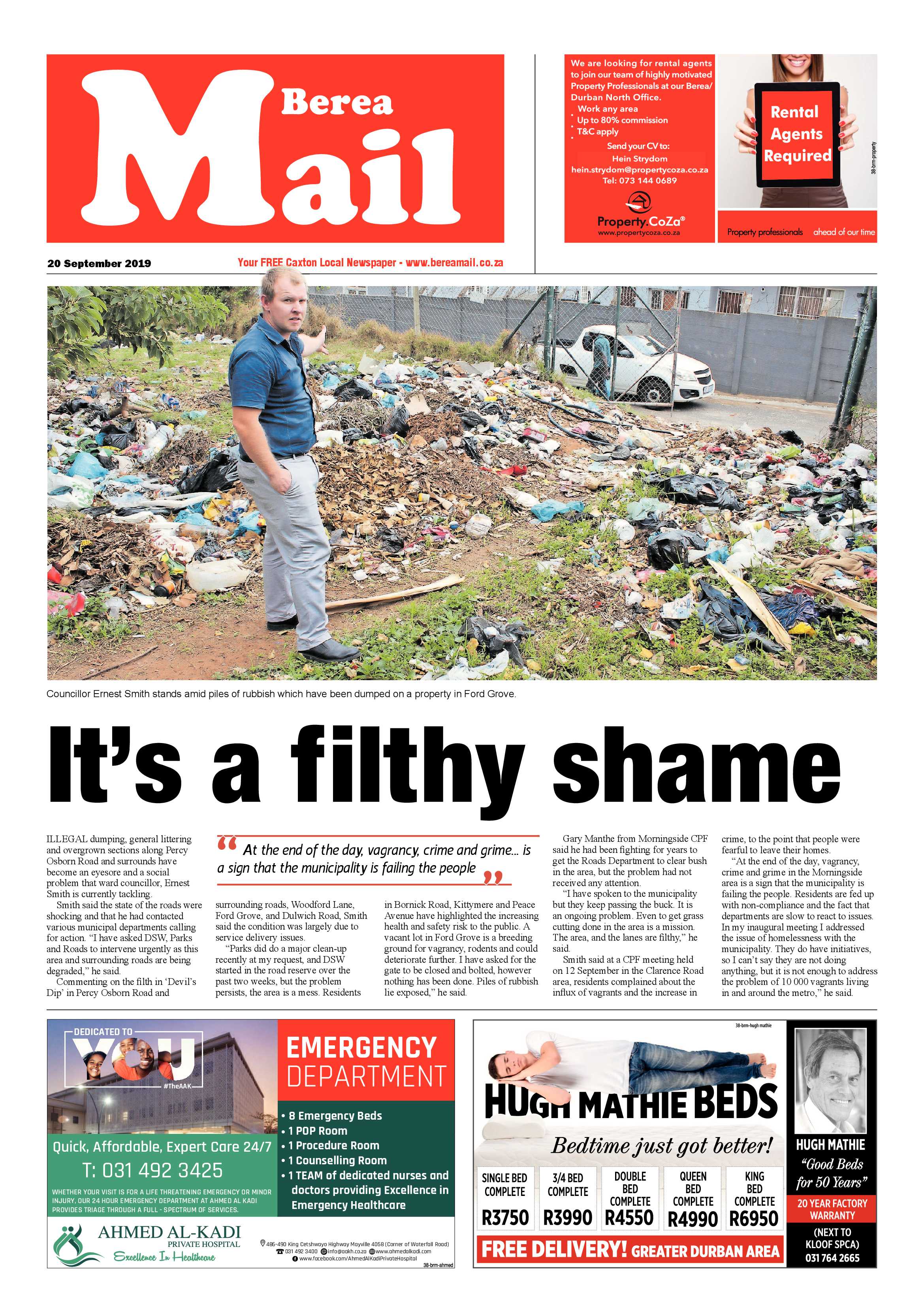 Berea Mail 20 September 2019 page 1