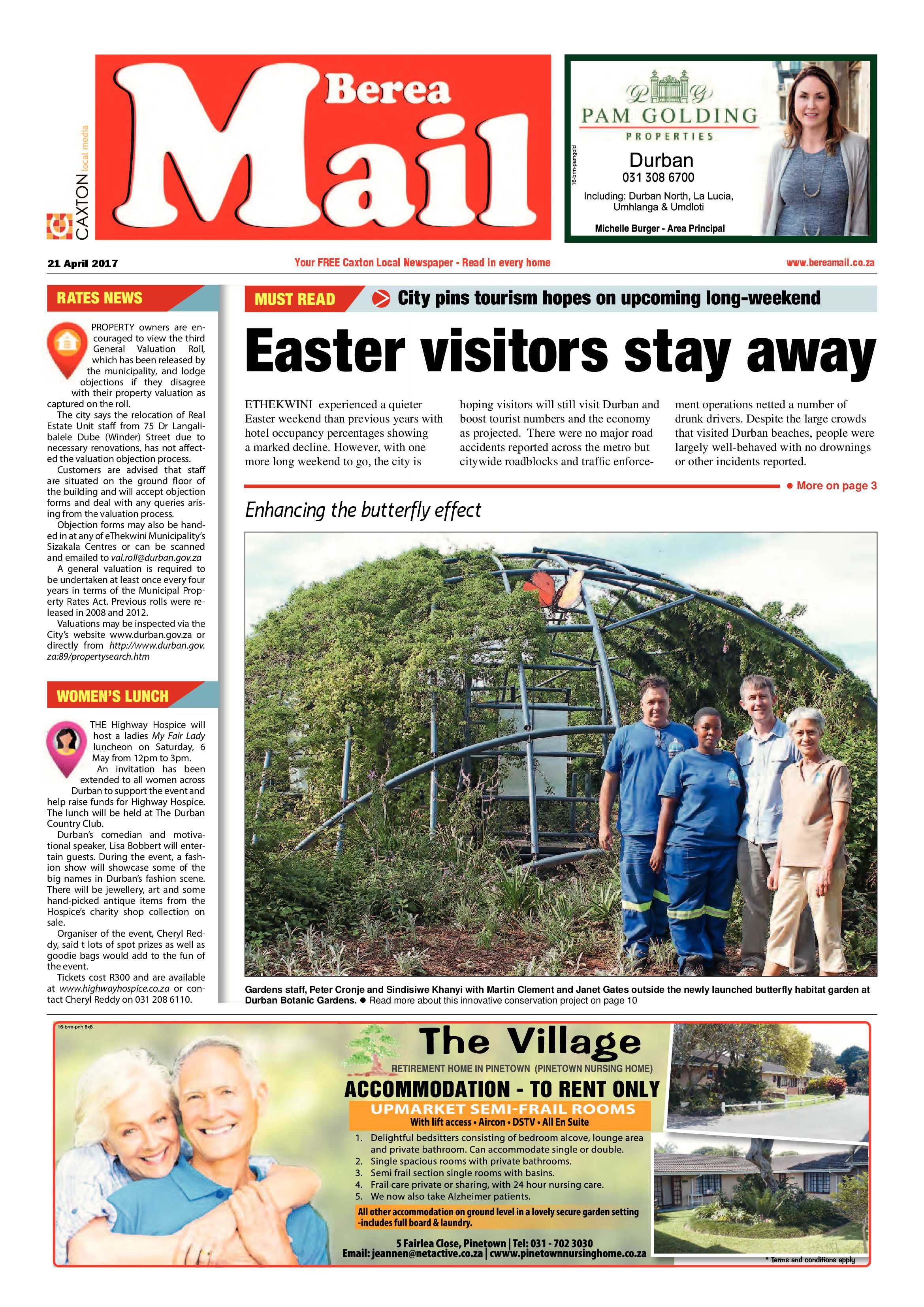 Berea Mail 21 April 2017 page 1