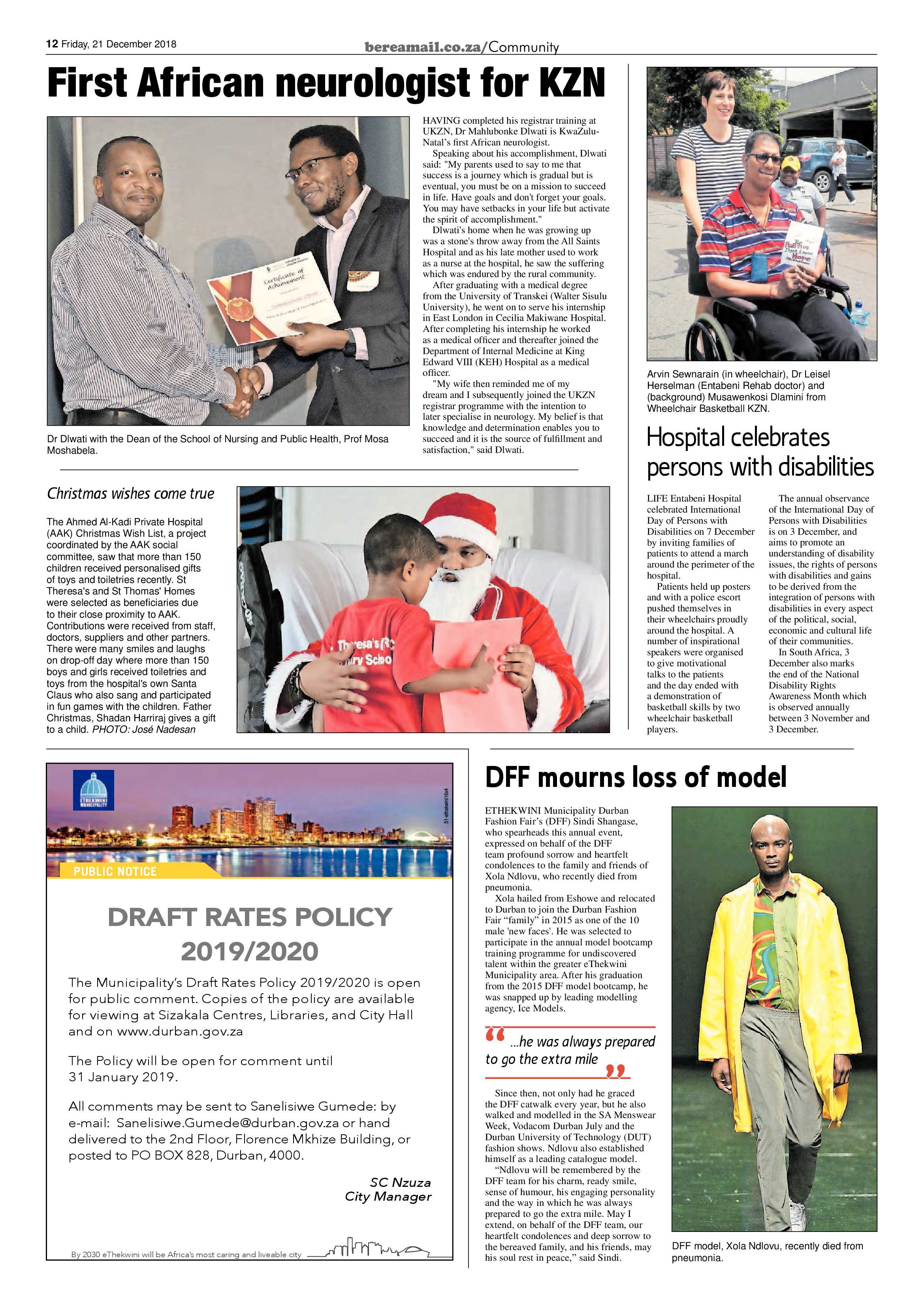 Berea Mail 21 December 2018 page 12