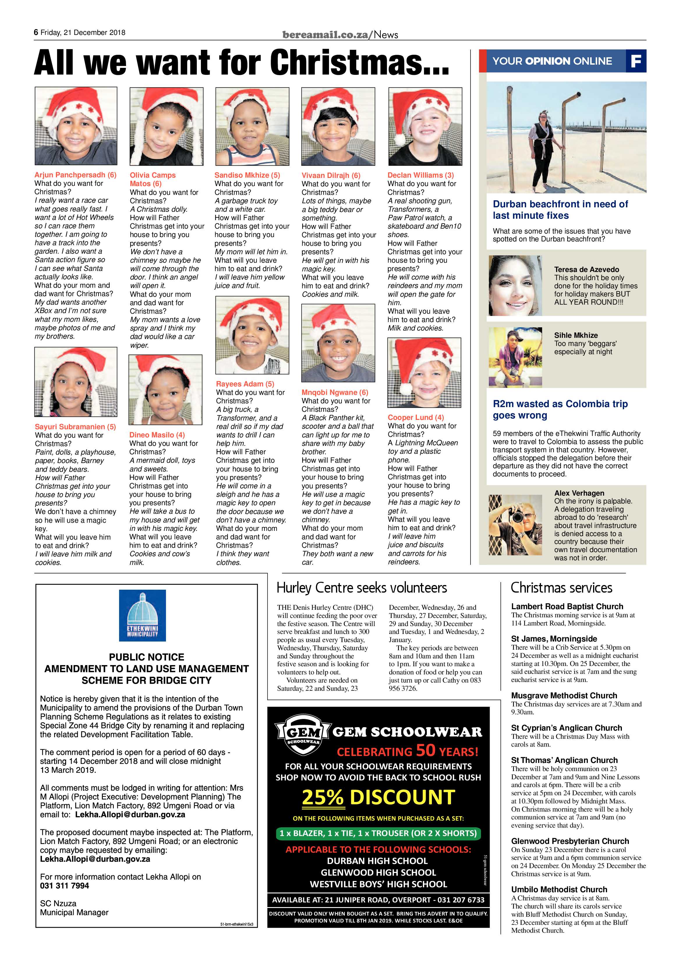 Berea Mail 21 December 2018 page 6