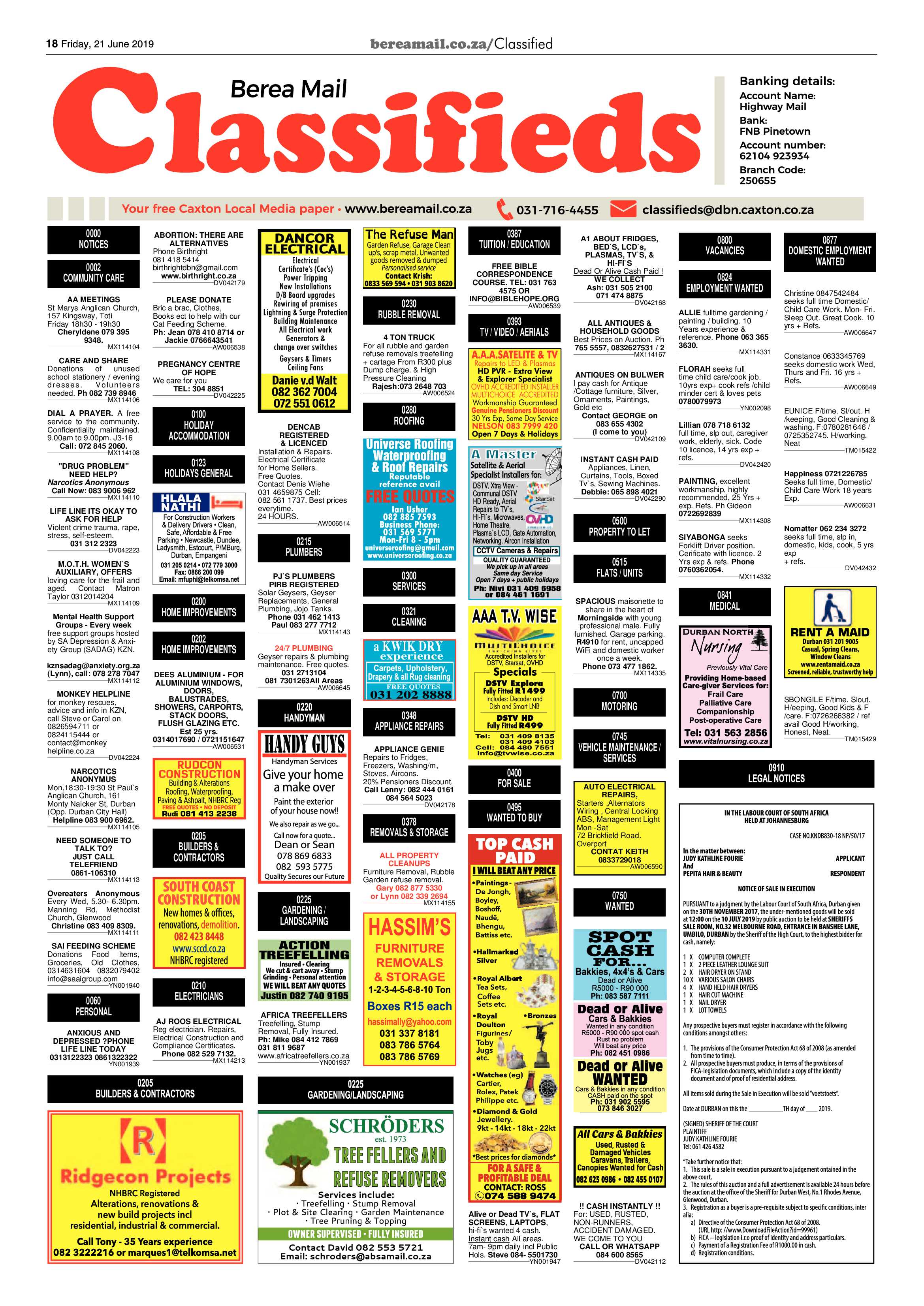 Berea Mail 21 June 2019 page 18