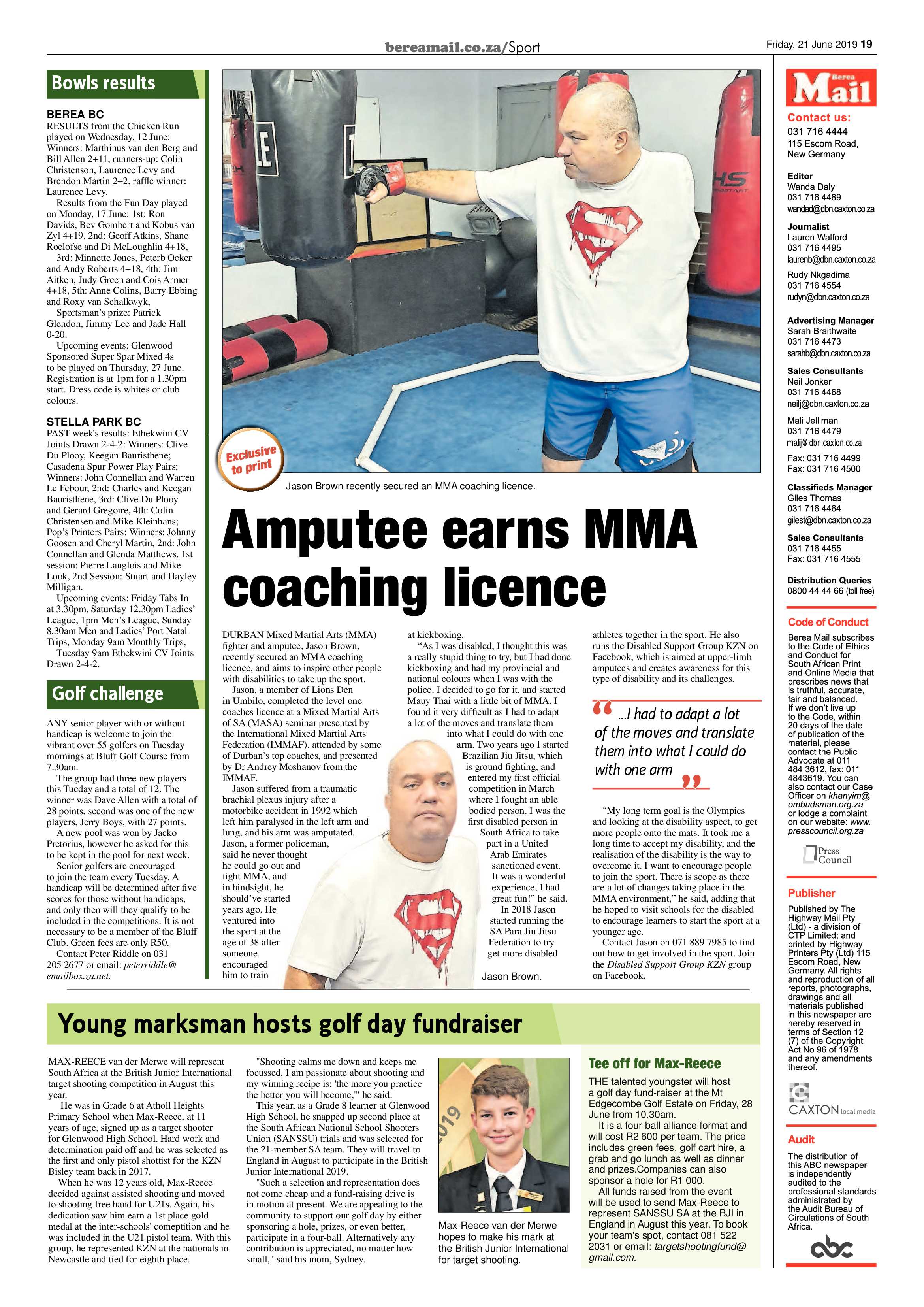 Berea Mail 21 June 2019 page 19