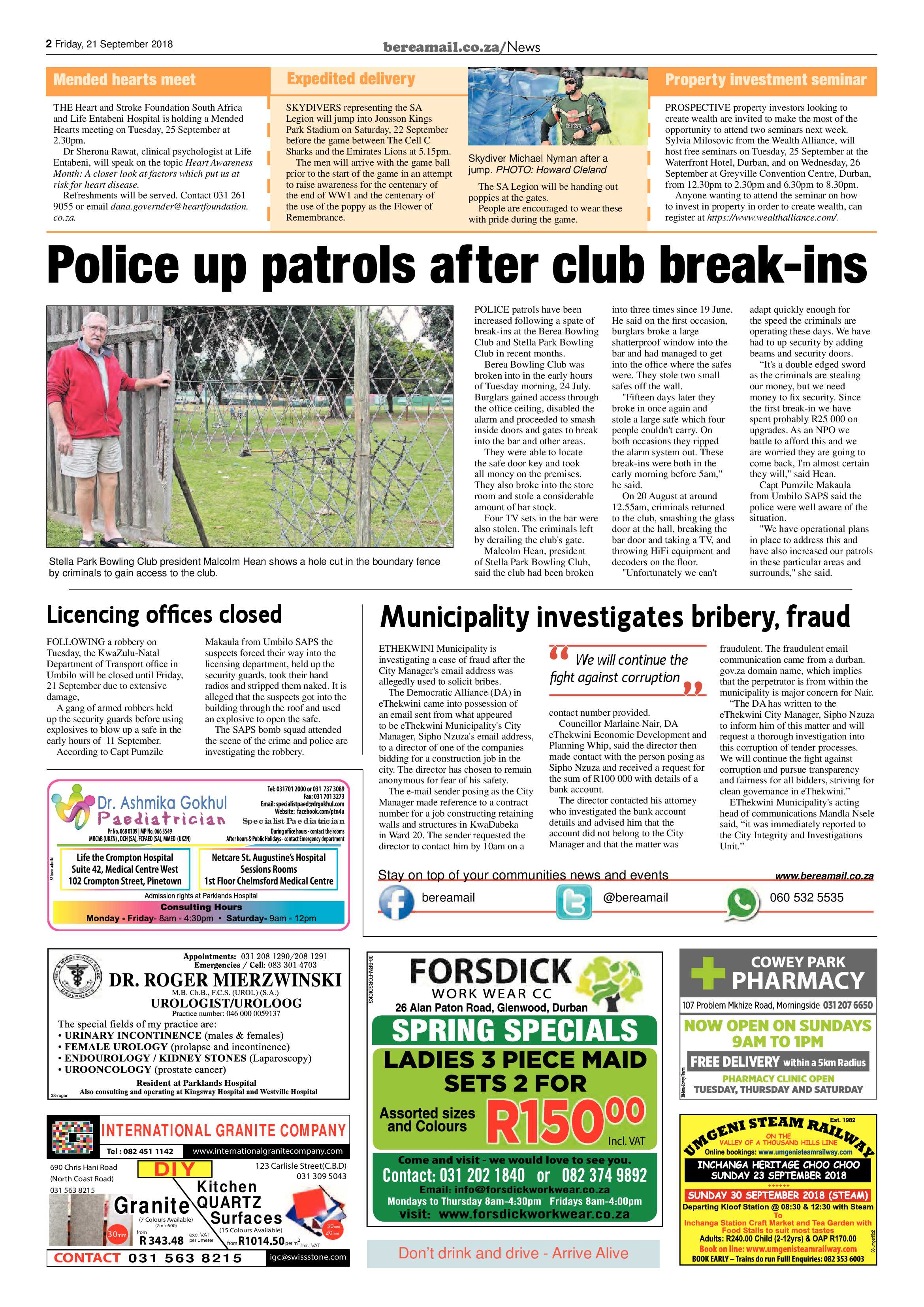 Berea Mail 21 September 2018 page 2