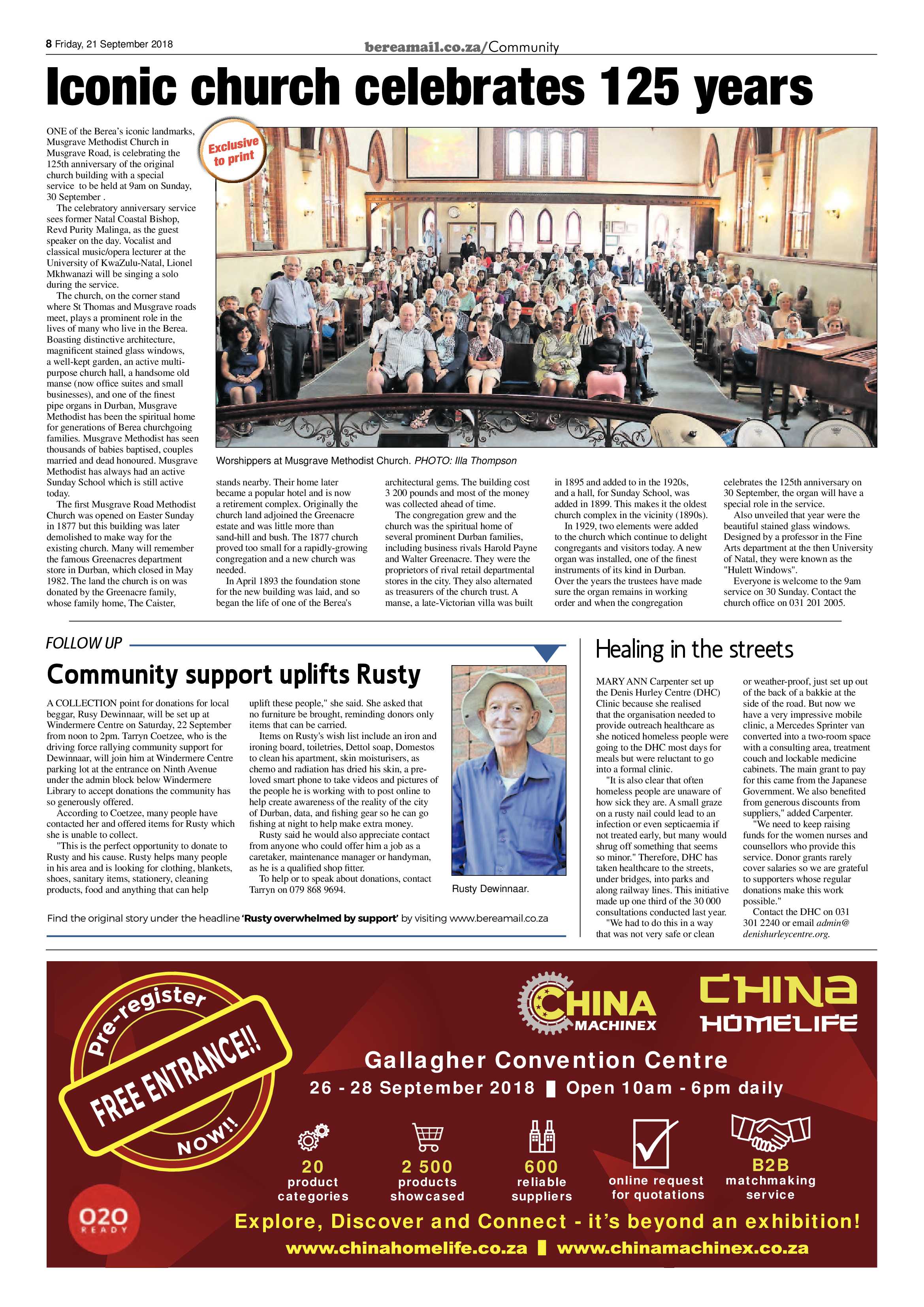 Berea Mail 21 September 2018 page 8
