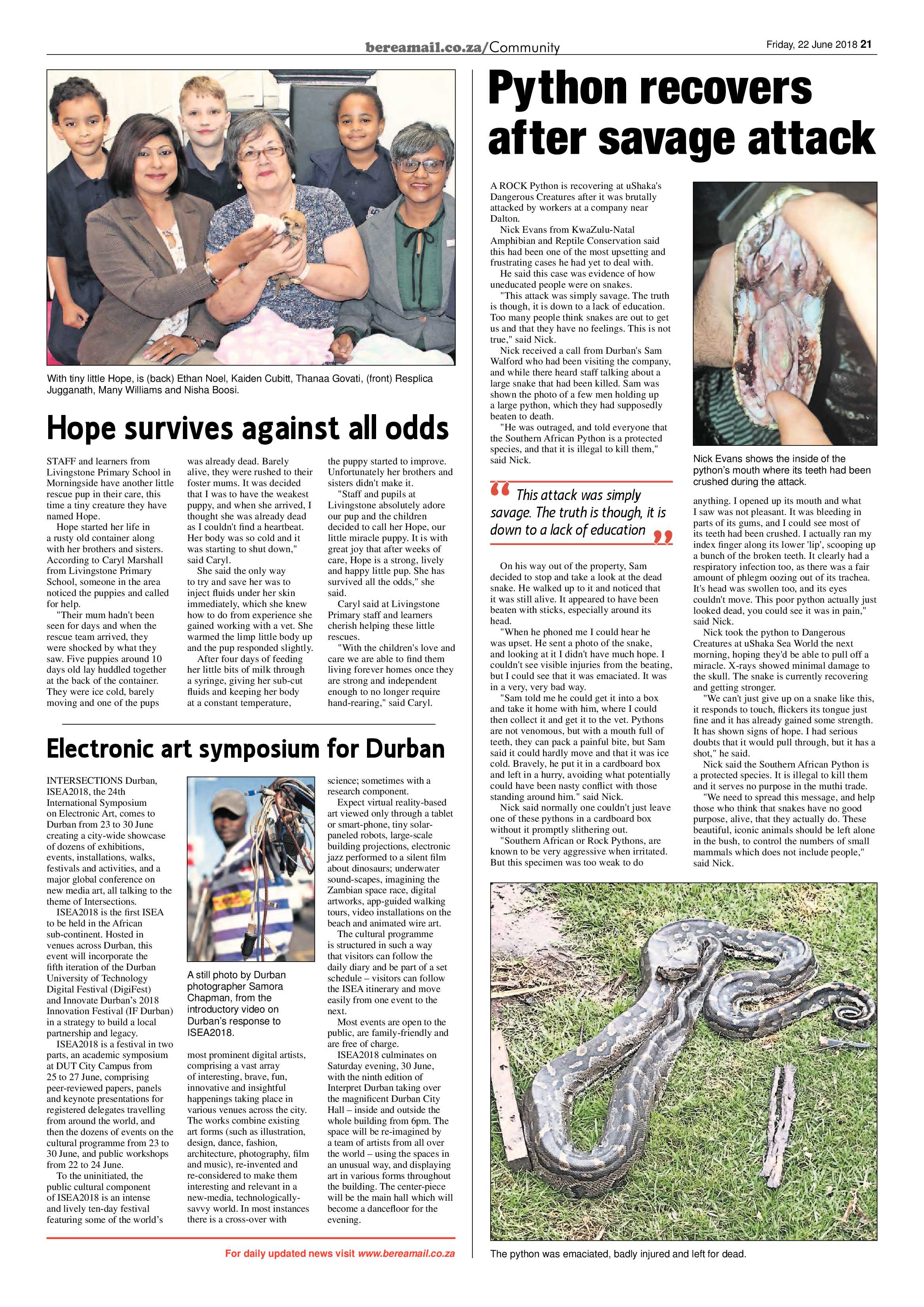 Berea Mail 22 June 2018 page 21