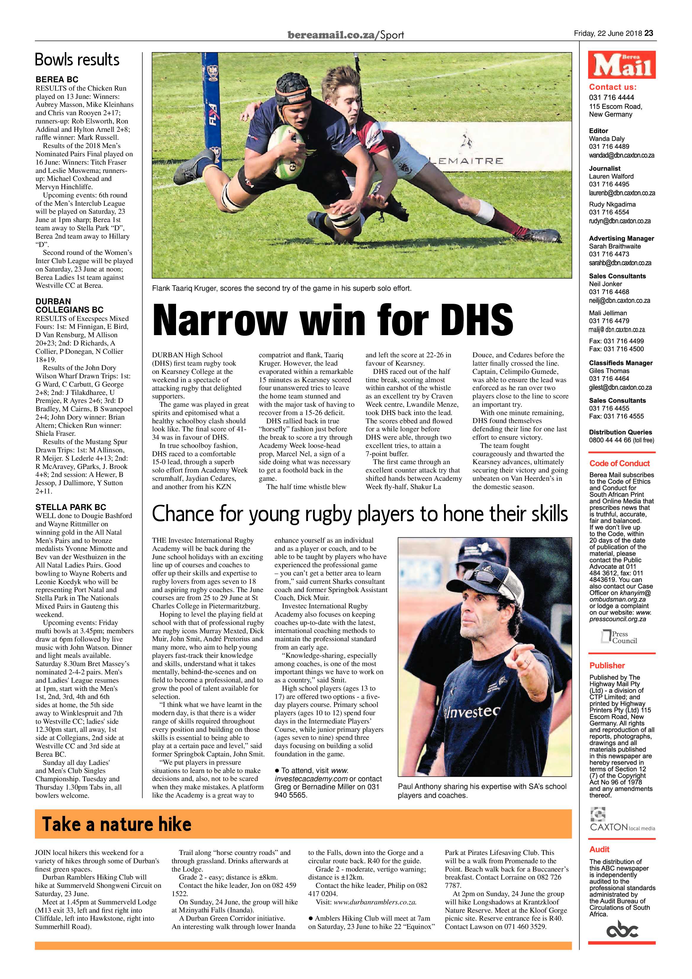 Berea Mail 22 June 2018 page 23