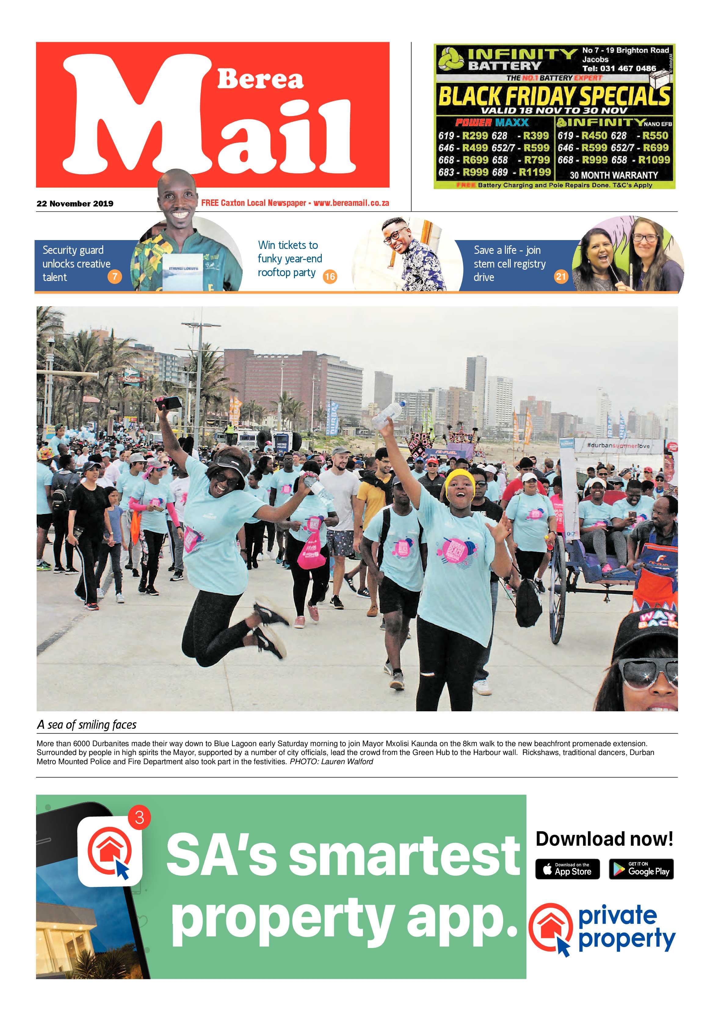 Berea Mail 22 November 2019 page 1