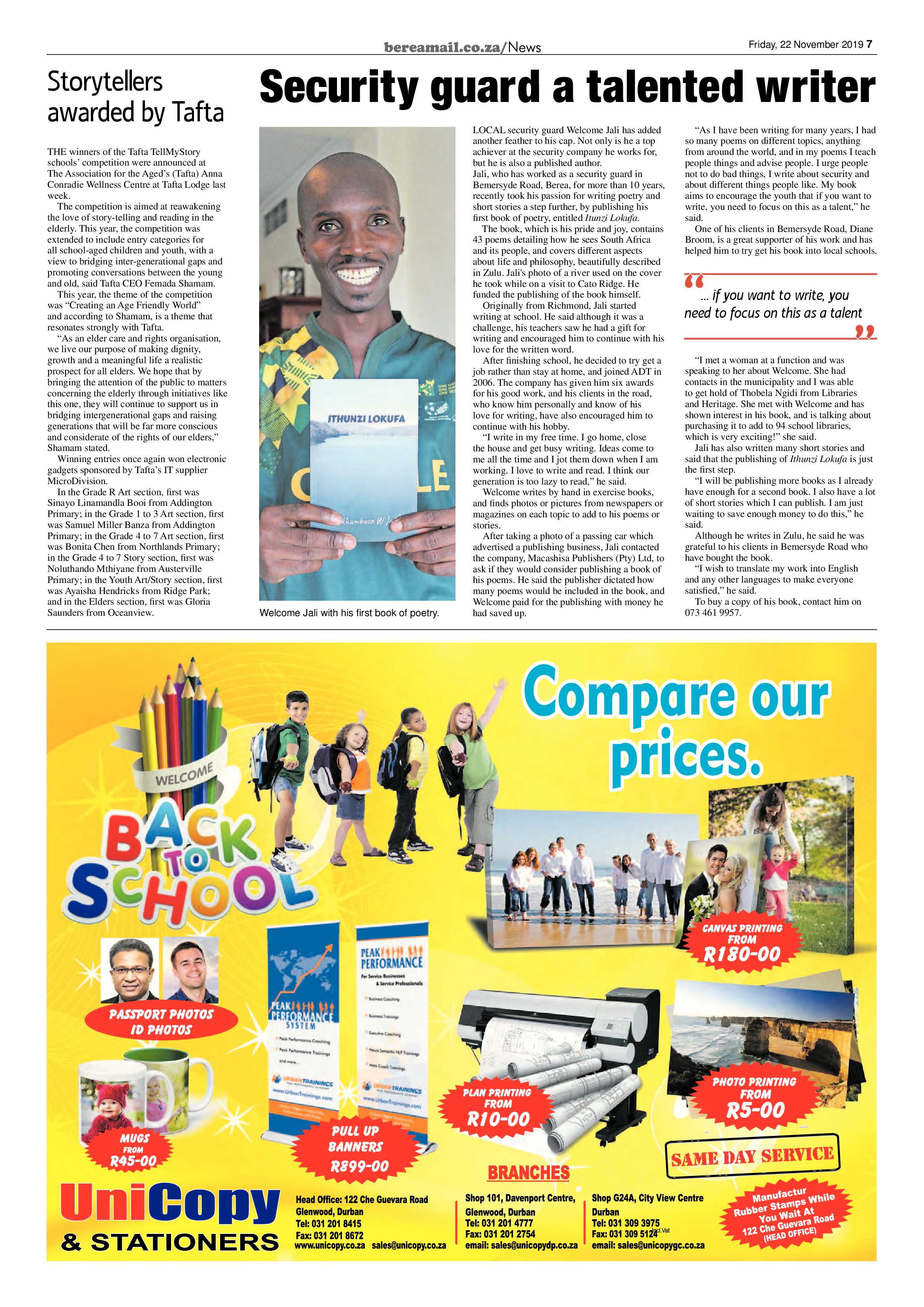 Berea Mail 22 November 2019 page 7