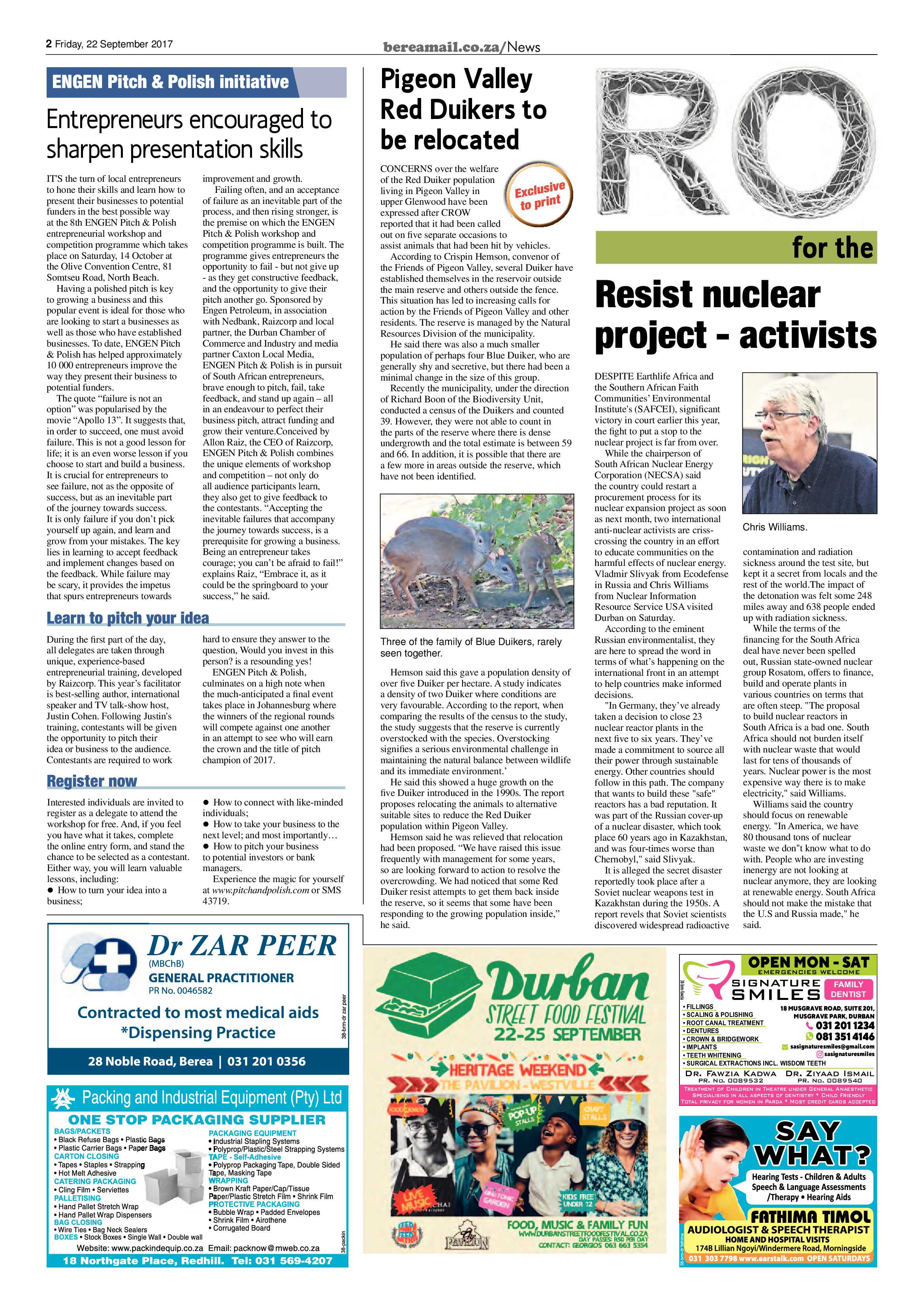 Berea Mail 22 September 2017 page 2