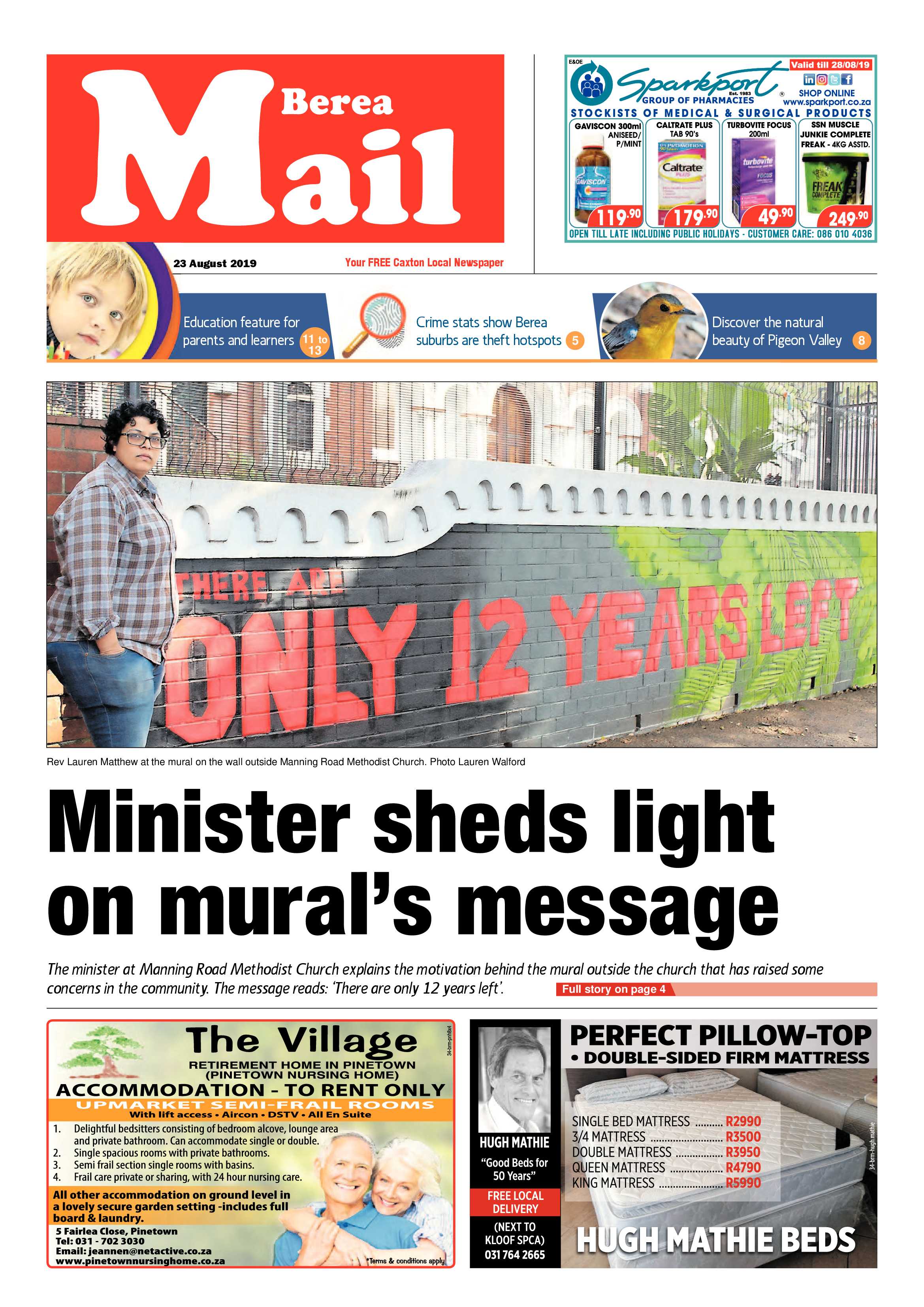 Berea Mail 23 August 2019 page 1
