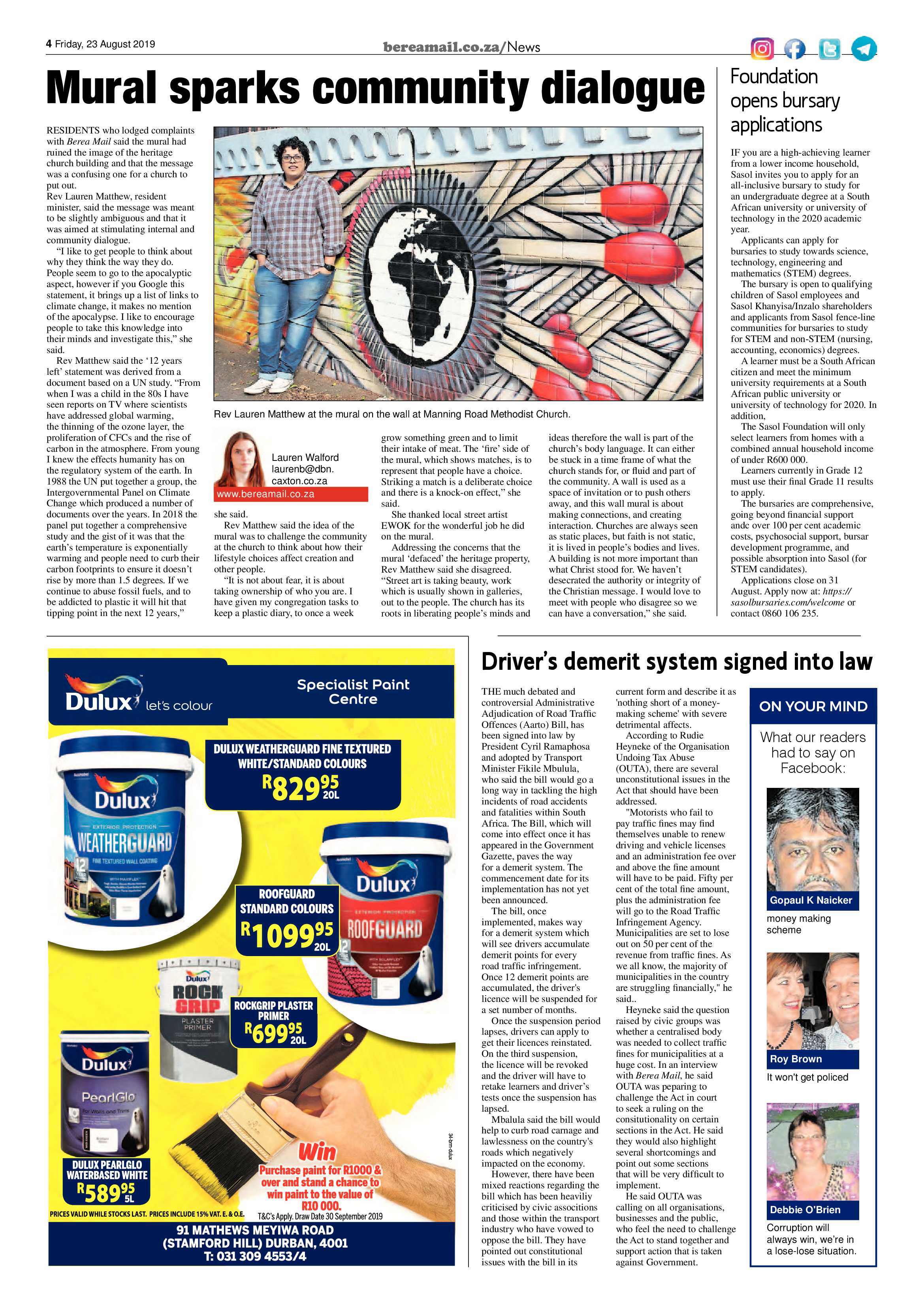 Berea Mail 23 August 2019 page 4