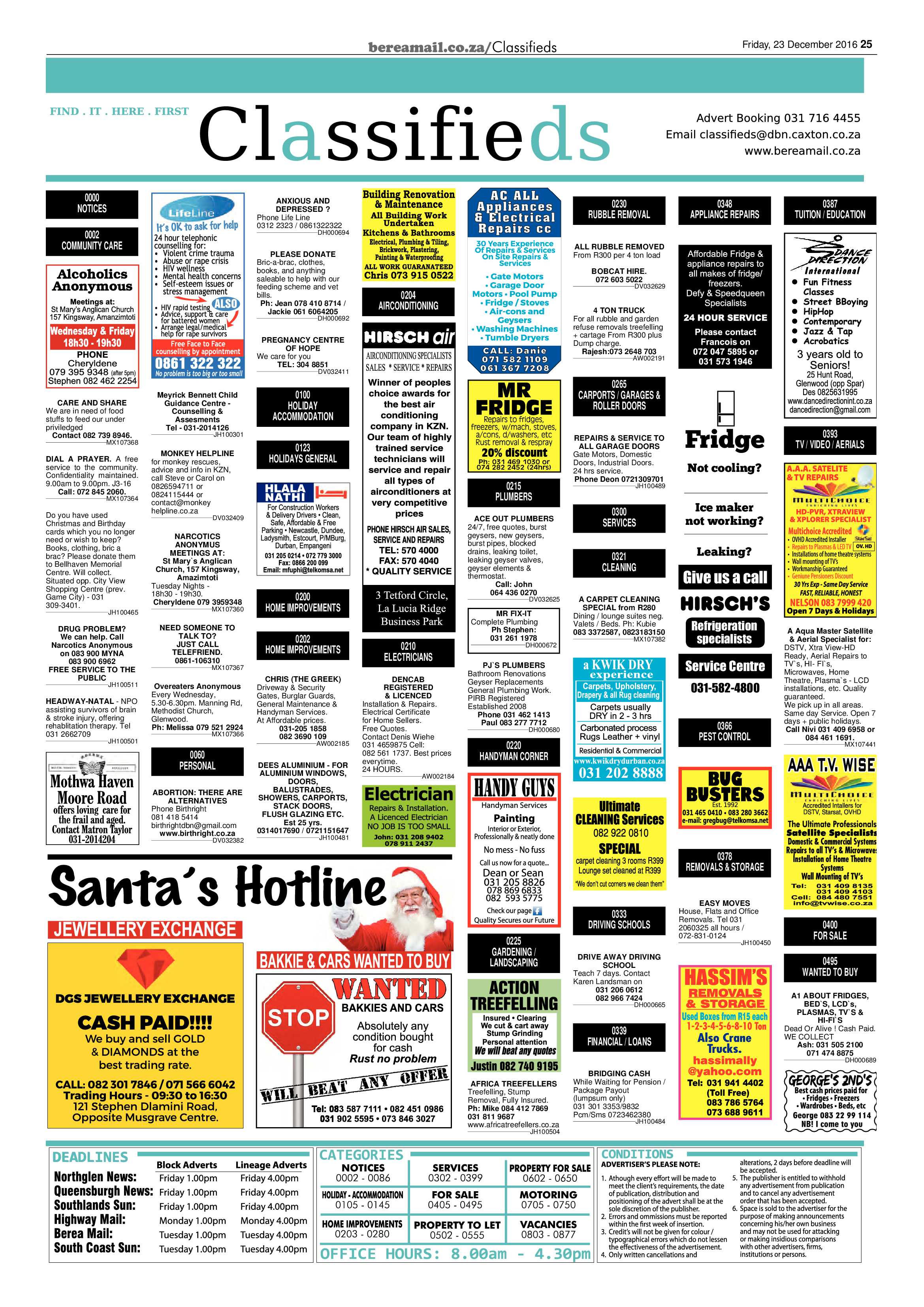 Berea Mail 23 December 2016 page 25