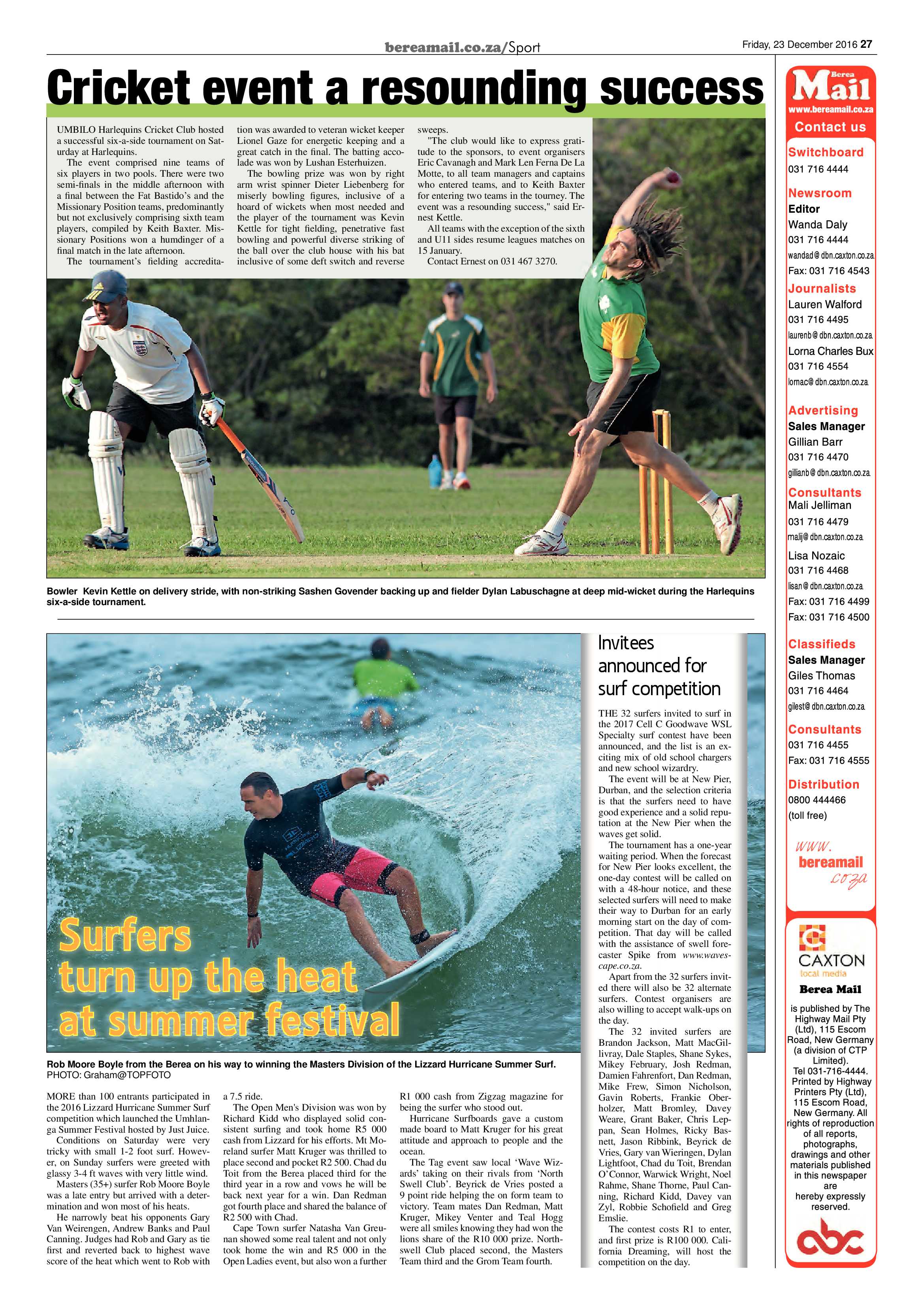 Berea Mail 23 December 2016 page 27