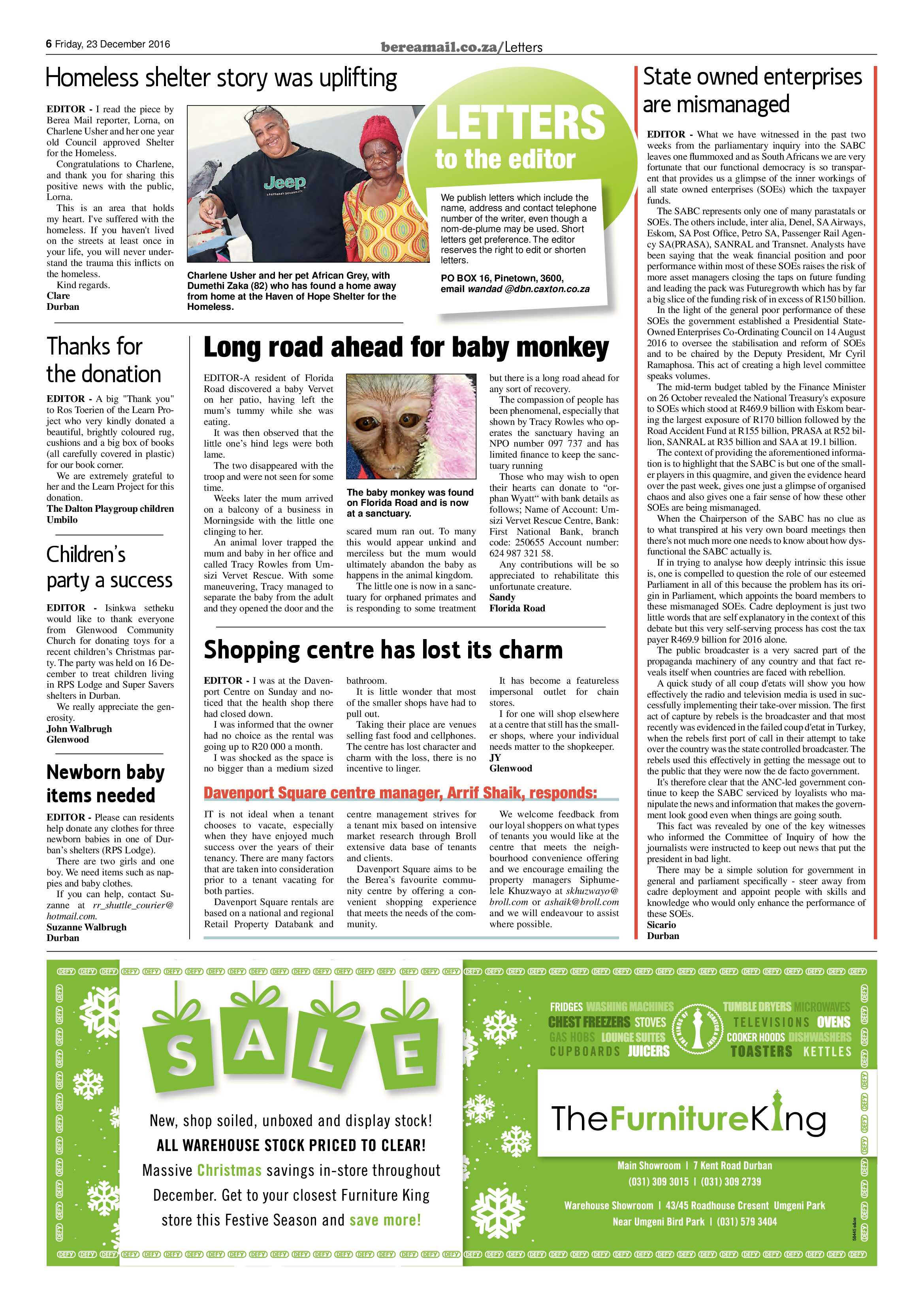 Berea Mail 23 December 2016 page 6