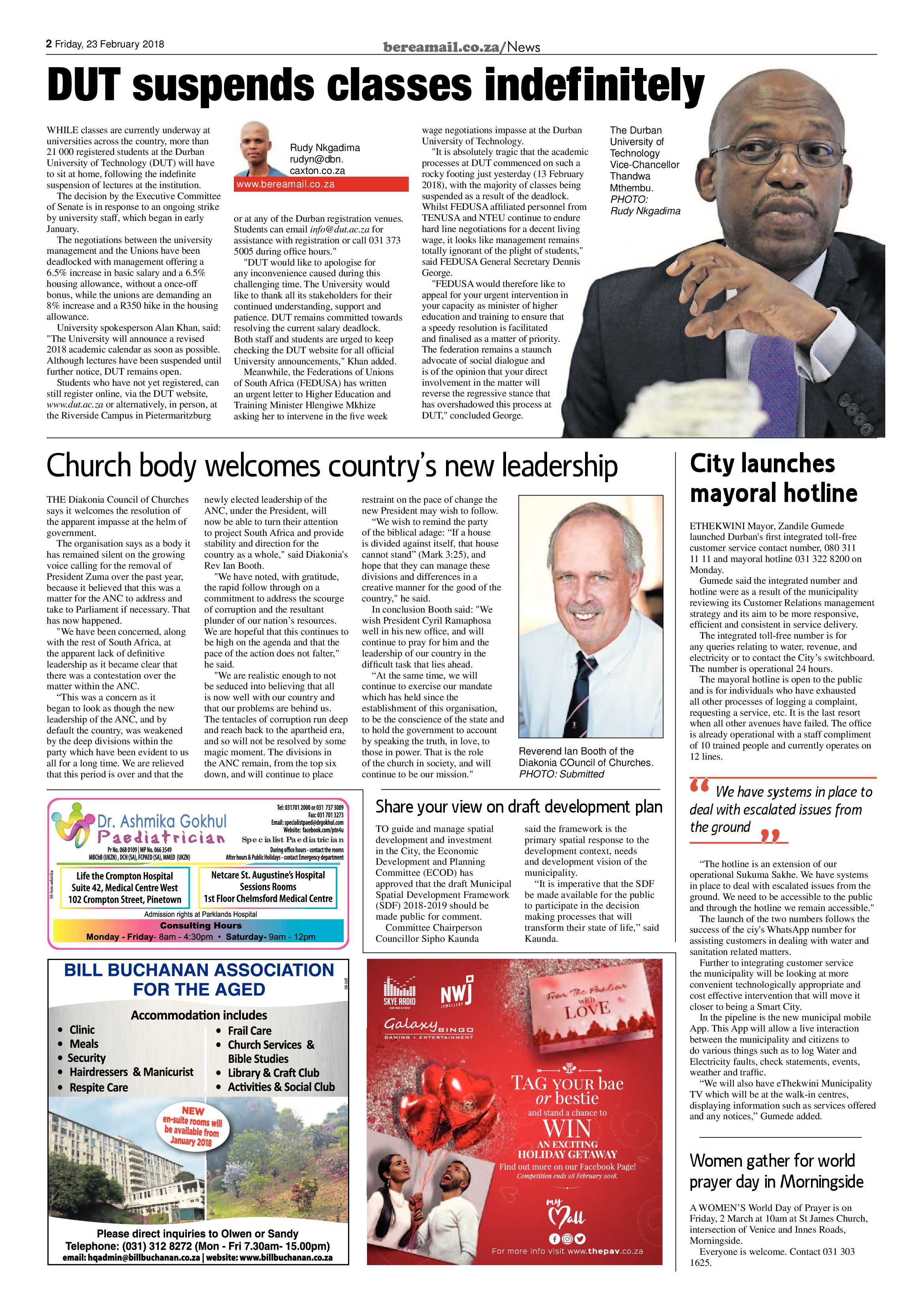 Berea Mail 23 February 2018 page 2