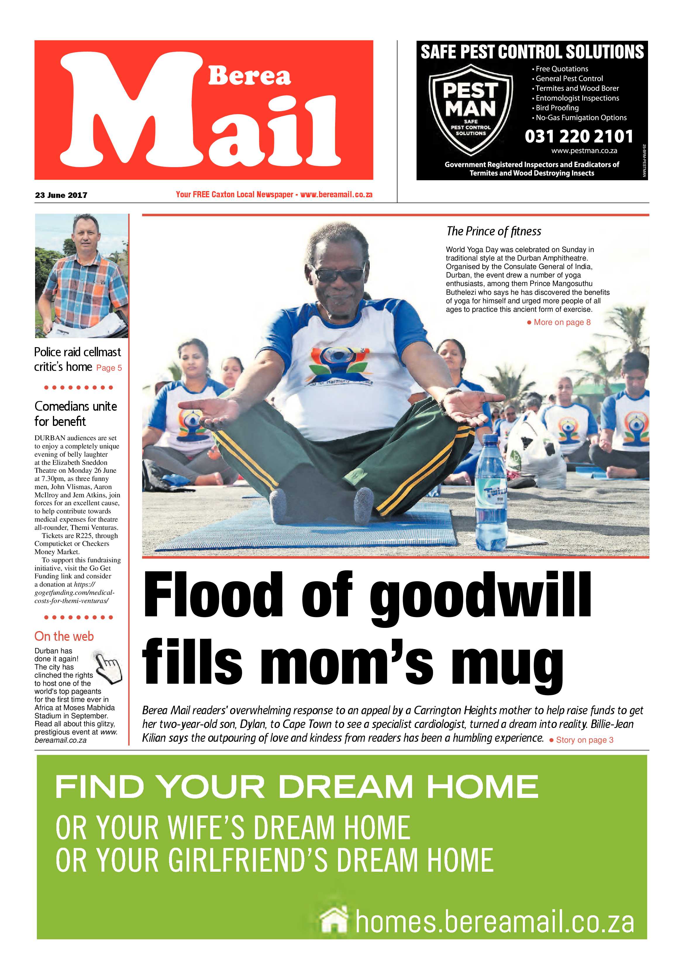 Berea Mail 23 June 2017 page 1