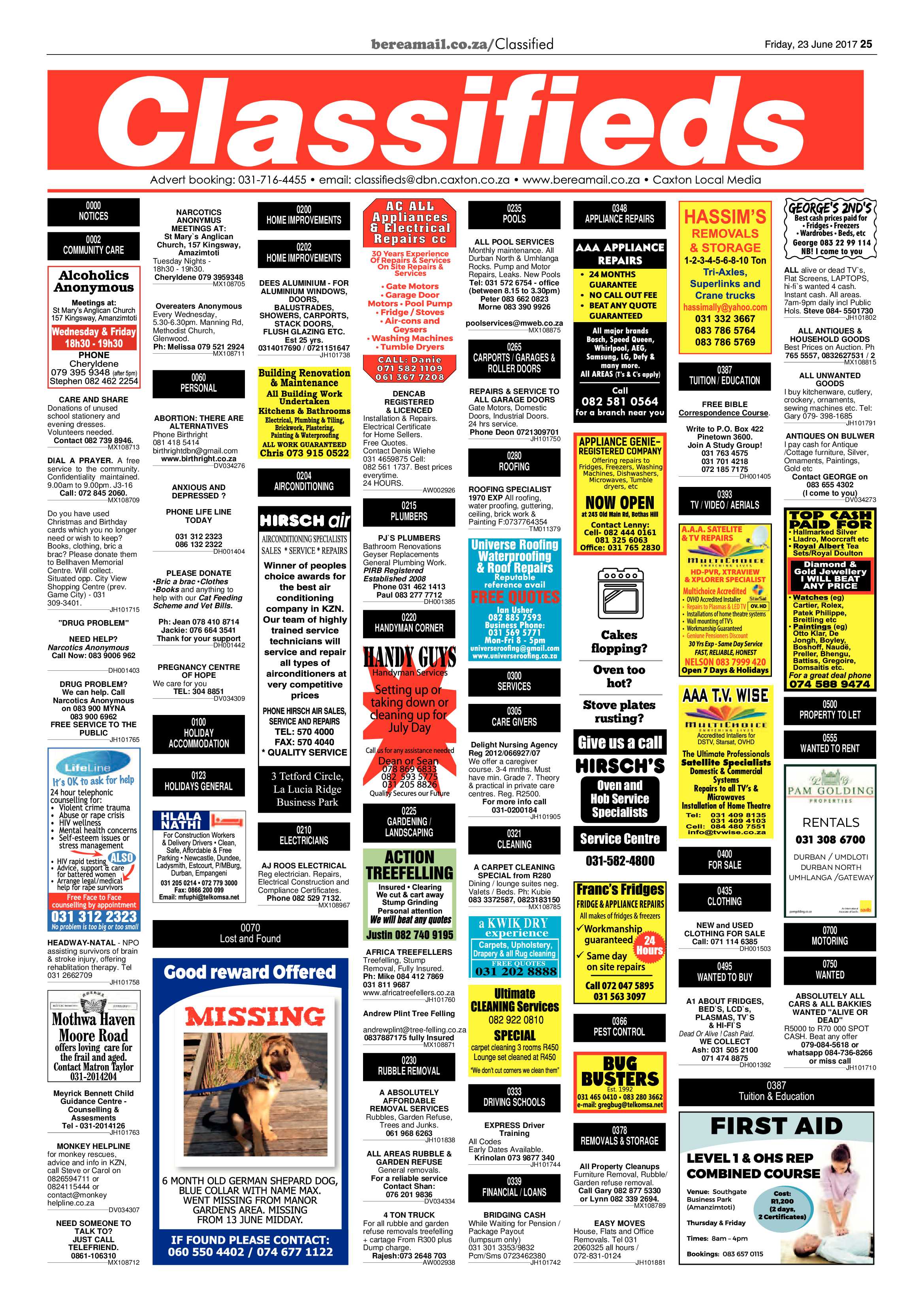 Berea Mail 23 June 2017 page 25