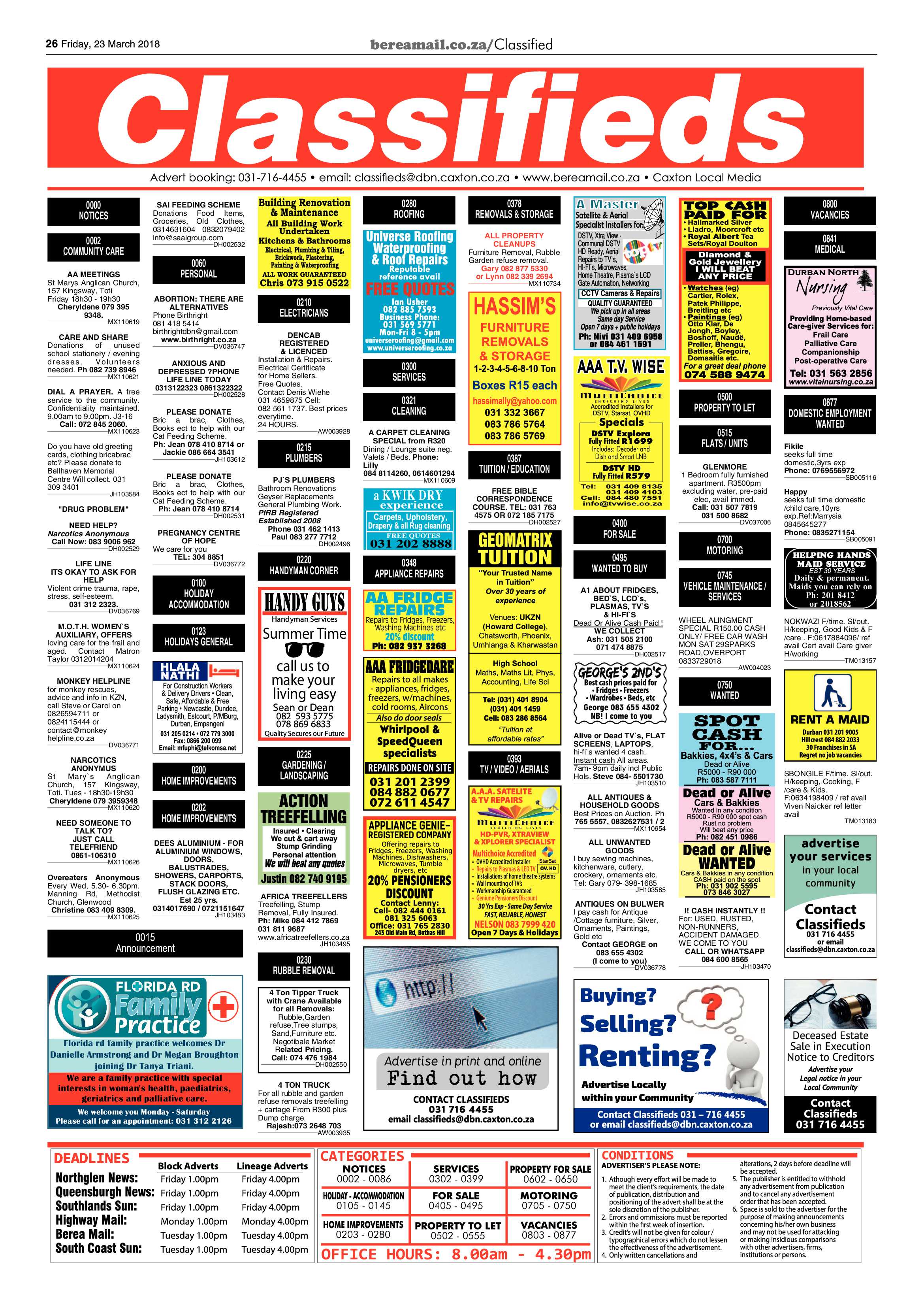 Berea Mail 23 March 2018 page 26