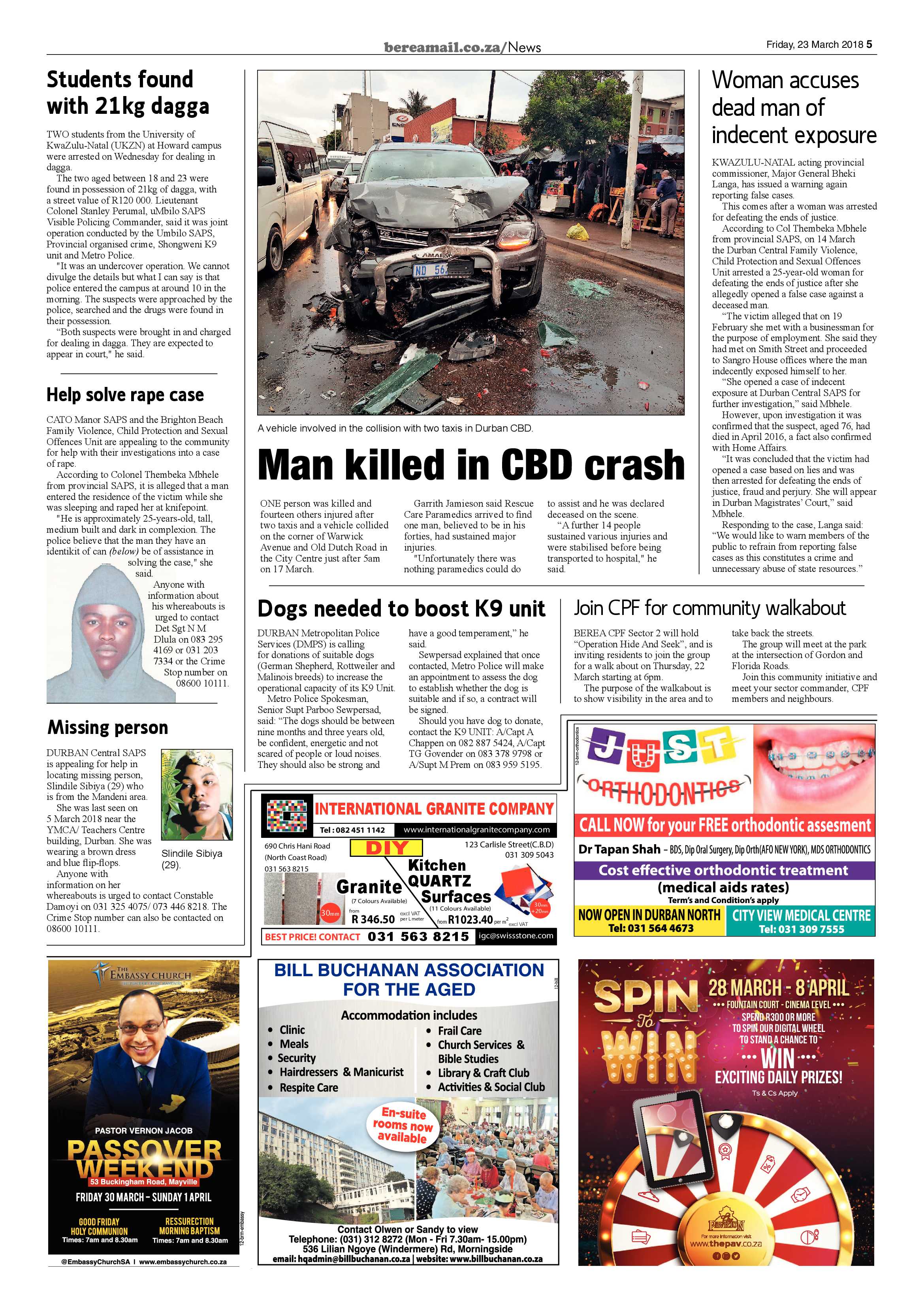 Berea Mail 23 March 2018 page 5