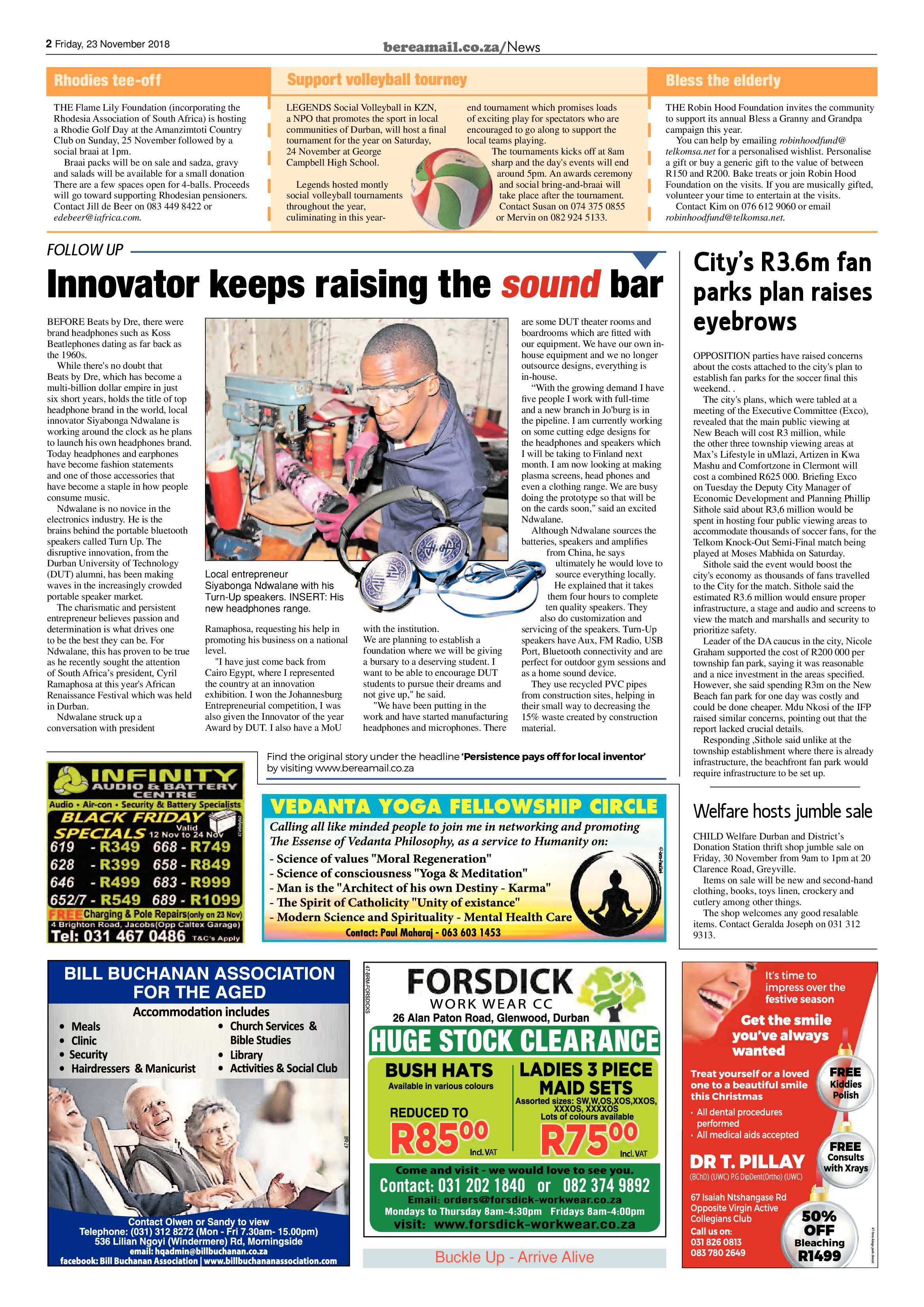 Berea Mail 23 November 2018 page 2