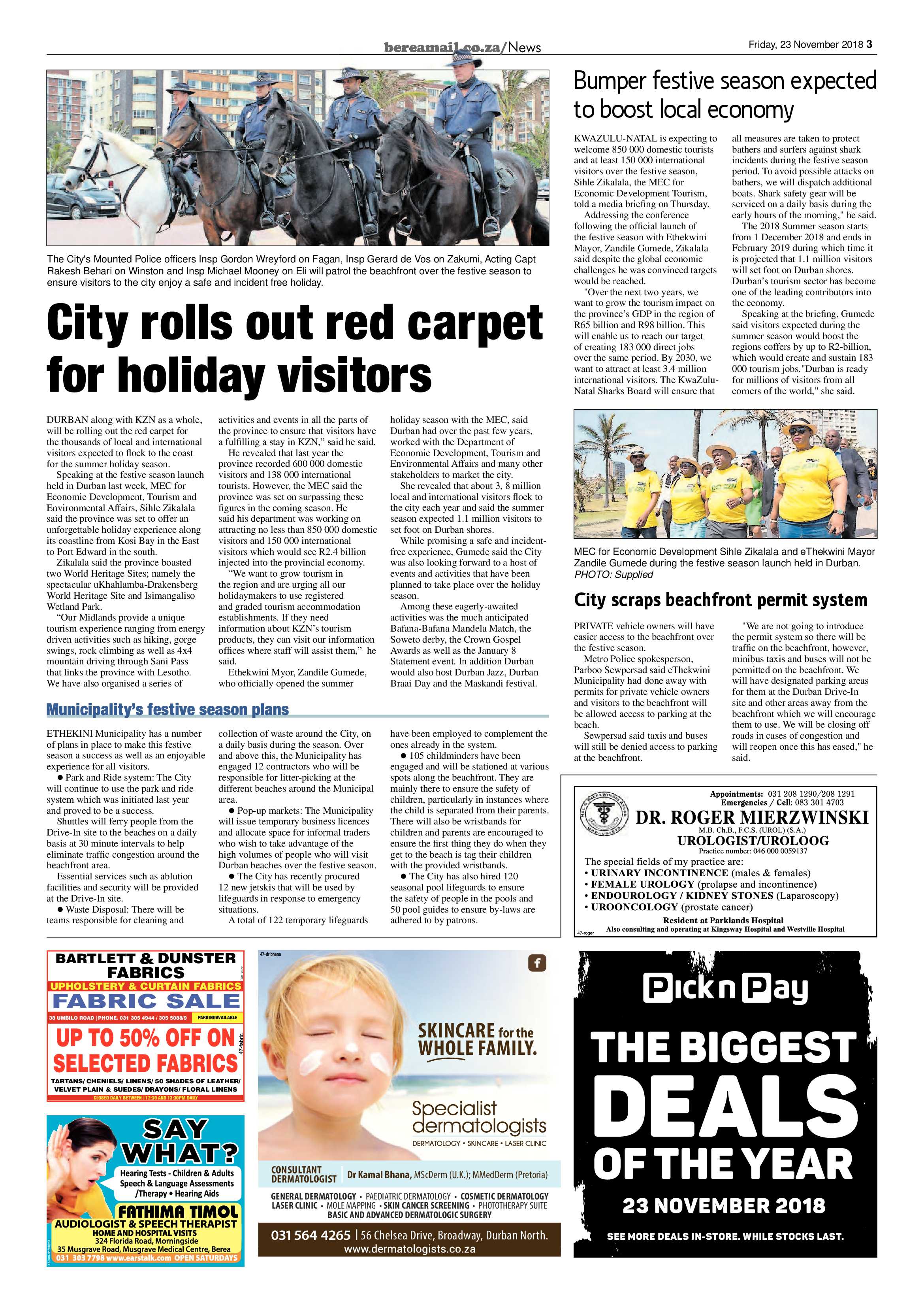 Berea Mail 23 November 2018 page 3