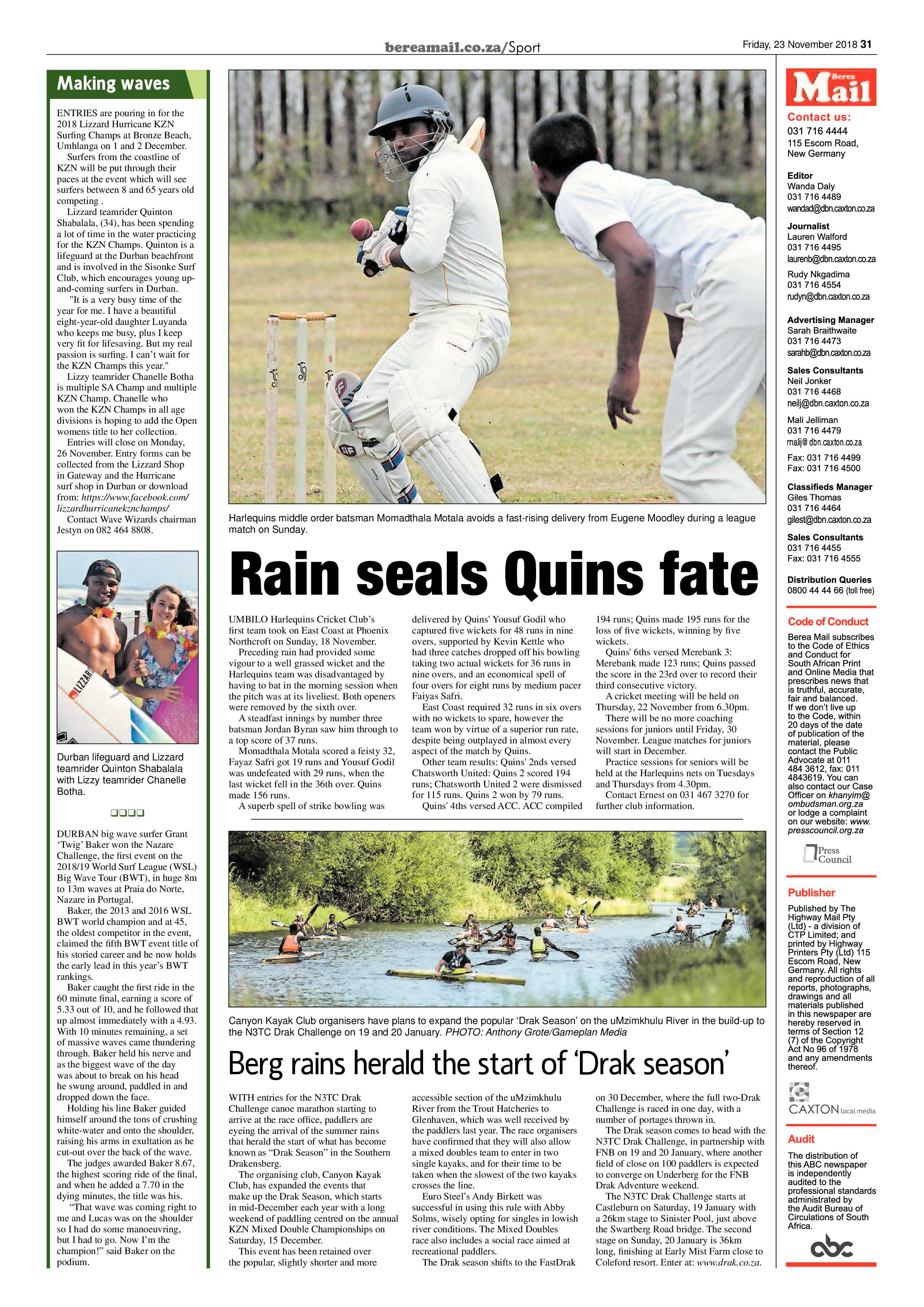 Berea Mail 23 November 2018 page 31