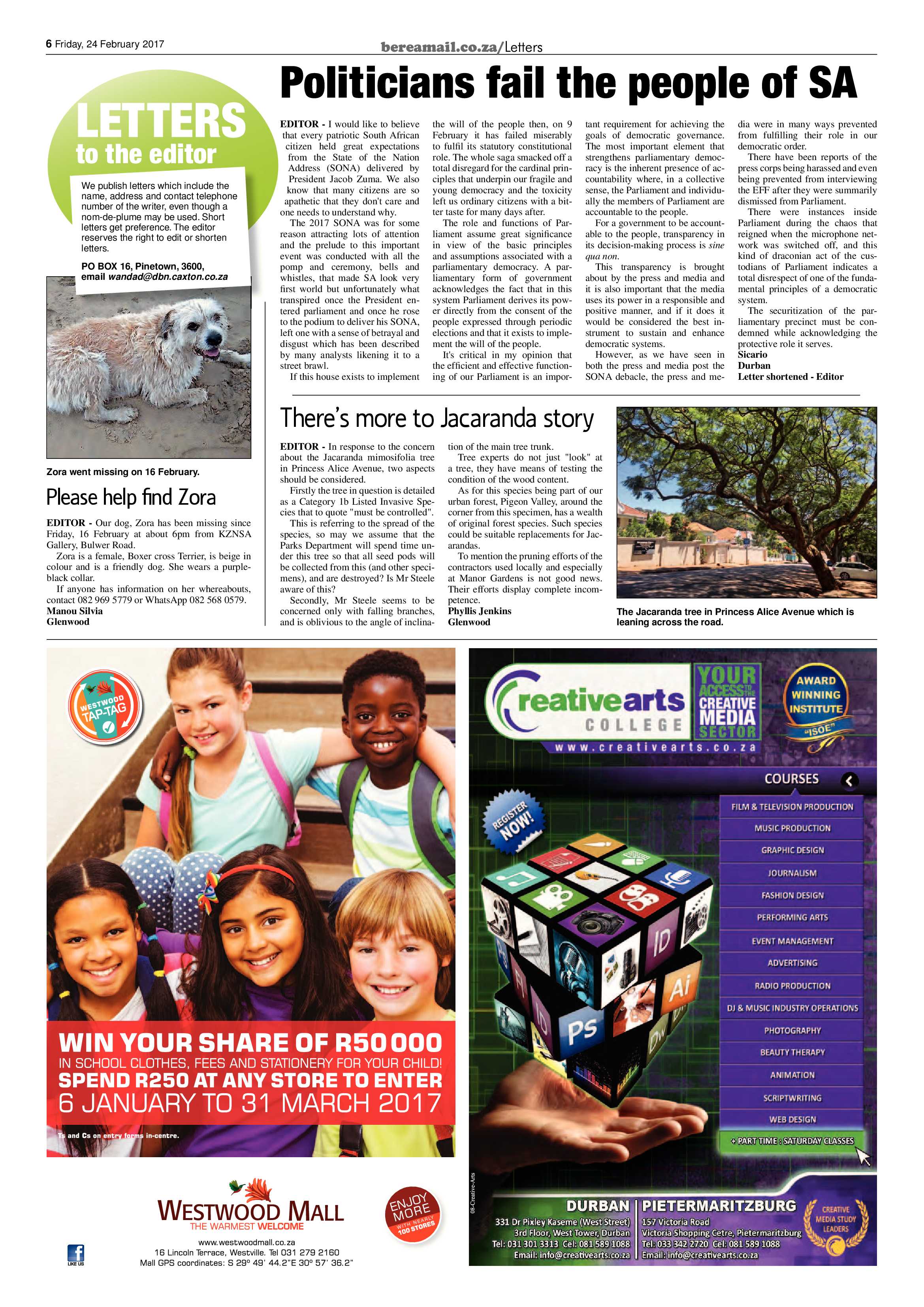 Berea Mail 24 February 2017 page 6