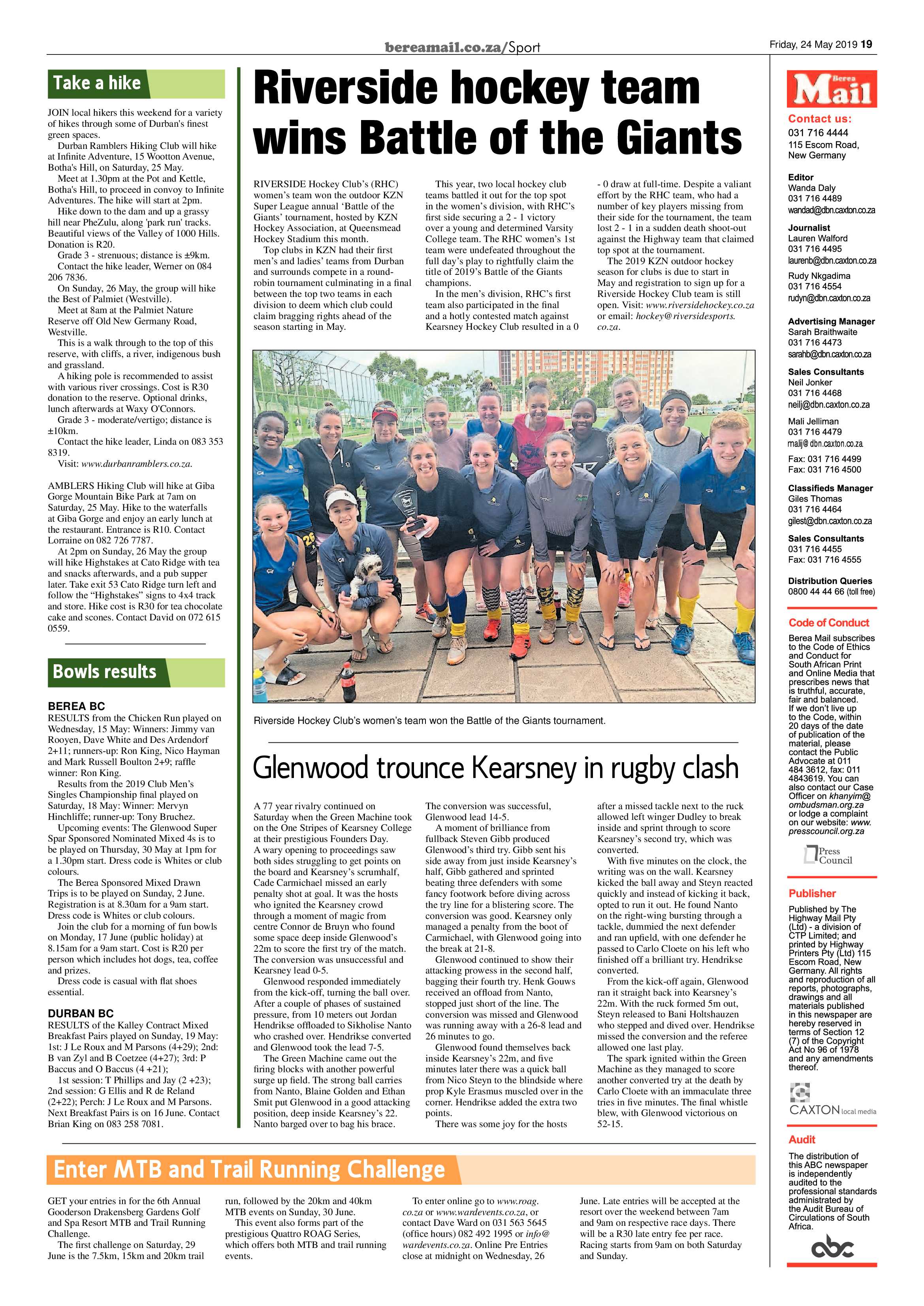 Berea Mail 24 May 2019 page 19