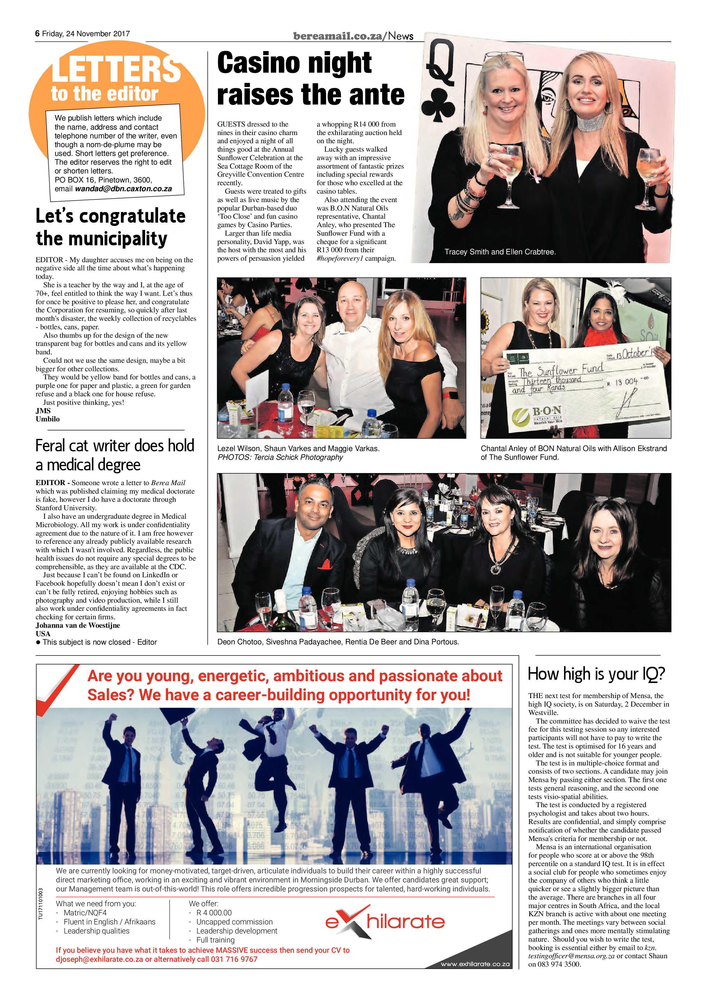 Berea Mail 24 November 2017 page 6